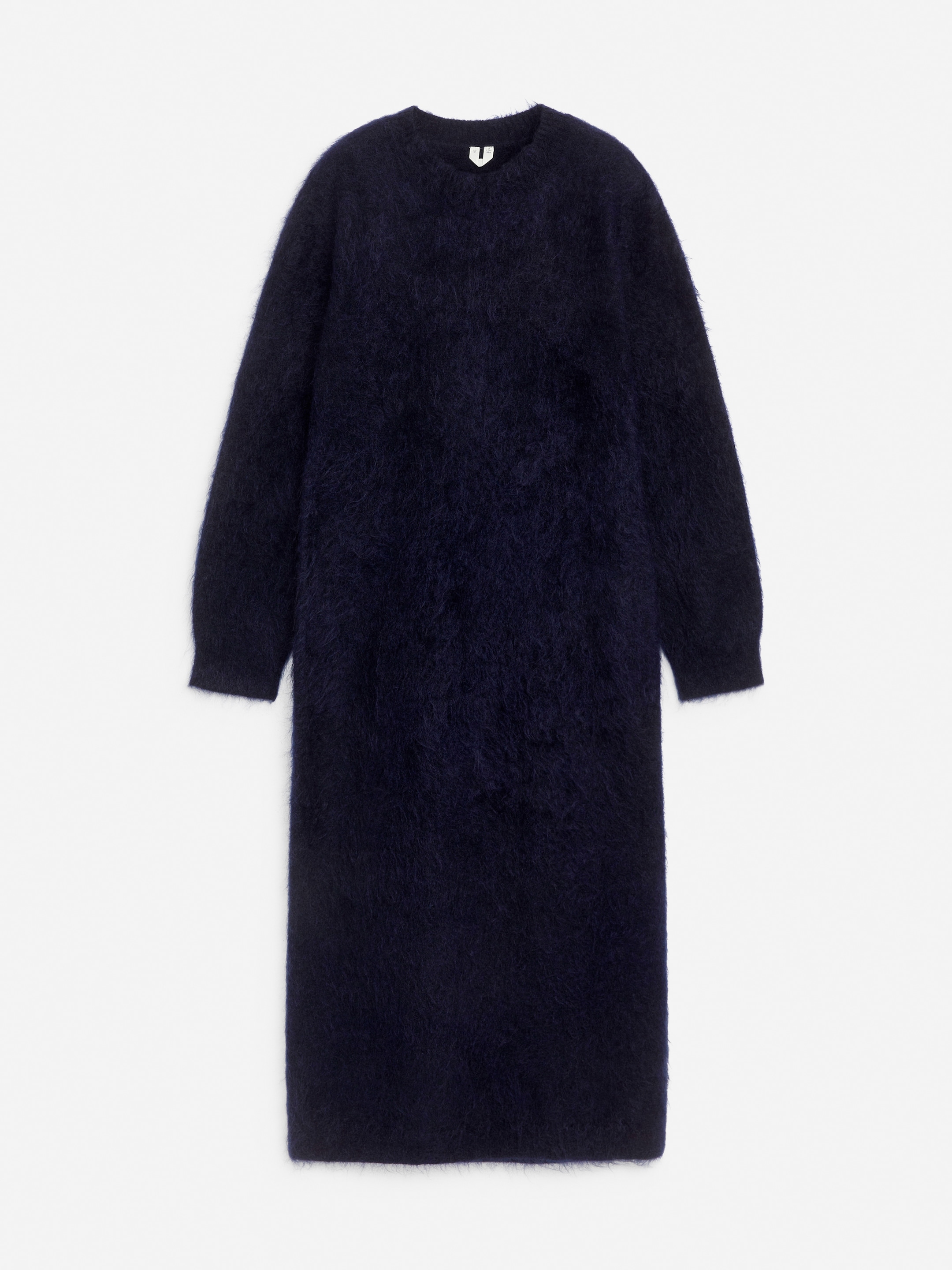 Se større billede: Kjole i uld-mohairblend - Mørkeblå - DAME | H&M DK 1