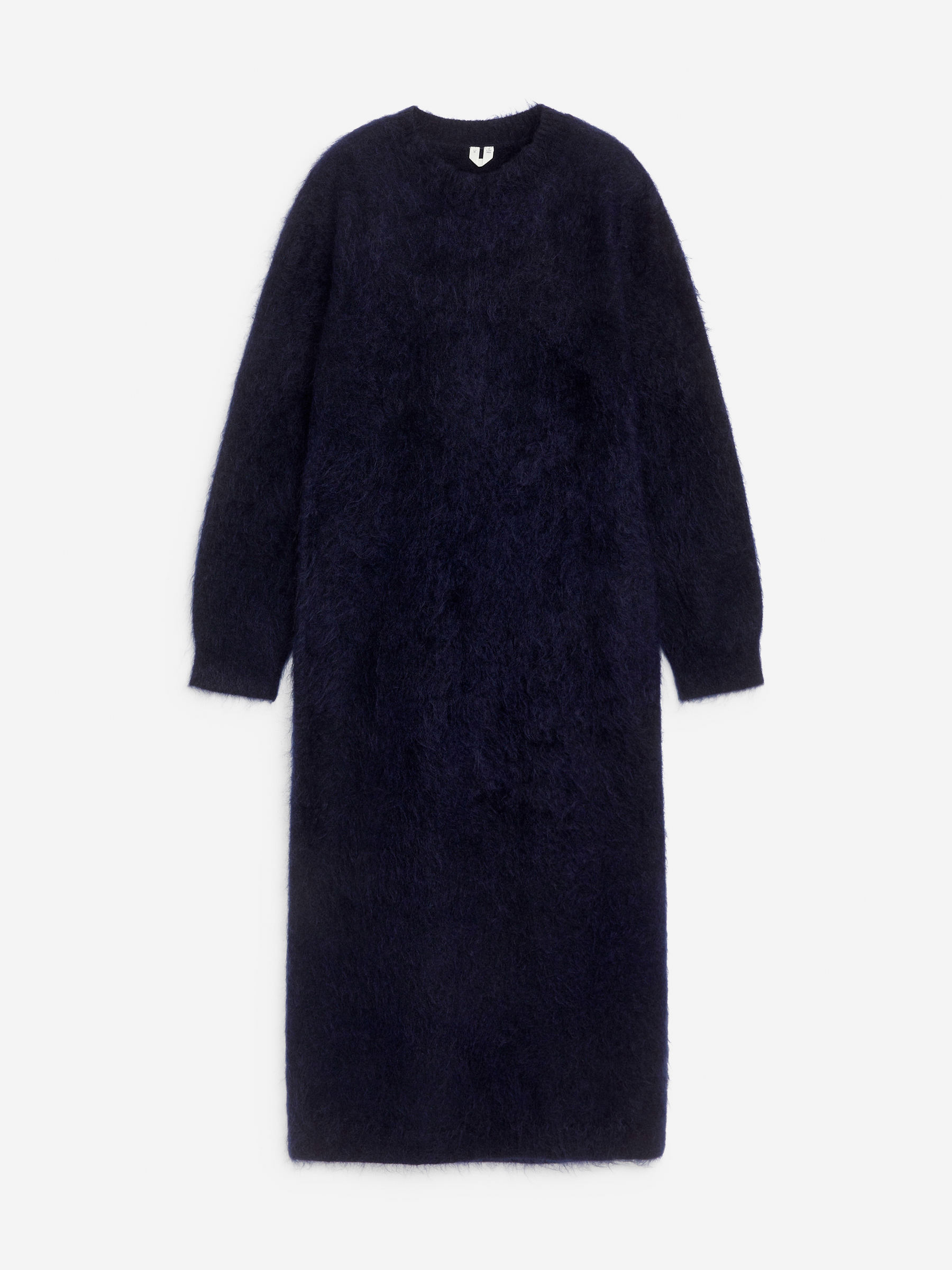 Sukienka z mieszanki wełny i moheru-Niebieski-12531