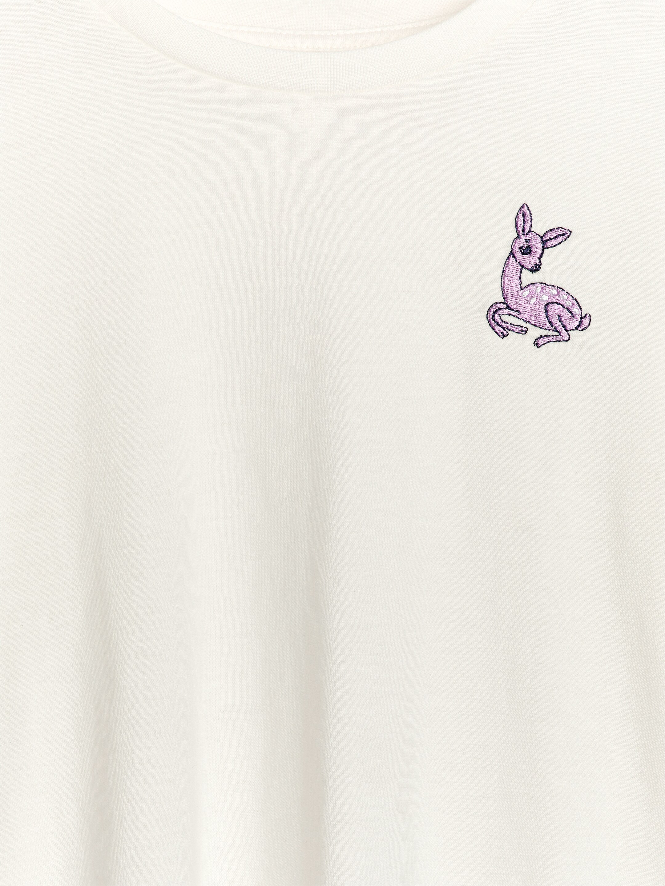 Vis større bilde: Langermet t-skjorte - Off white/reinsdyr - BARN | H&M NO 3