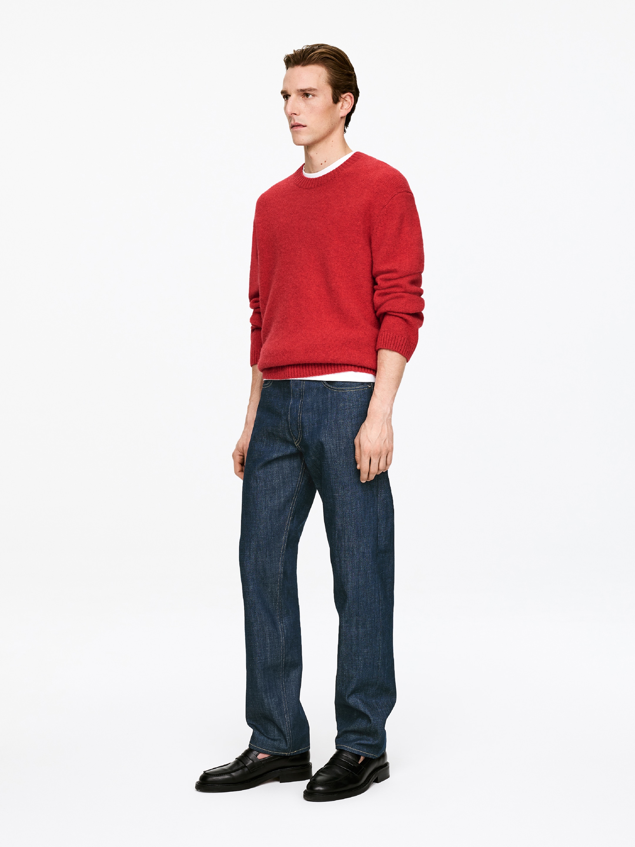 Zobacz większy obraz: Jeansy REGULAR STRAIGHT CLIFF - Ciemnoniebieski - ON | H&M PL 3