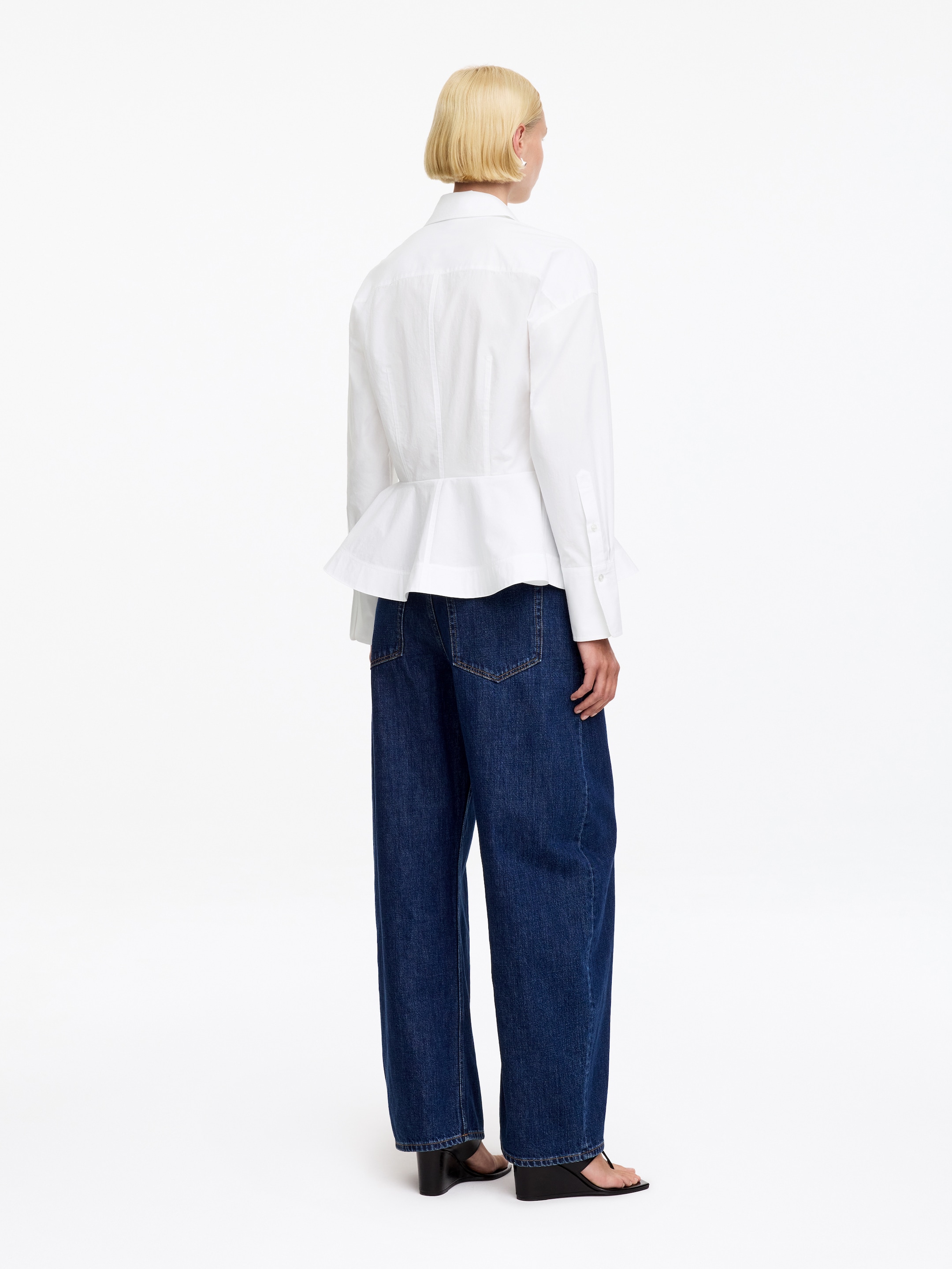 Camisa peplum de algodón - Blanco - Corte ajustado - women - StillMedia/Lookbook - 2