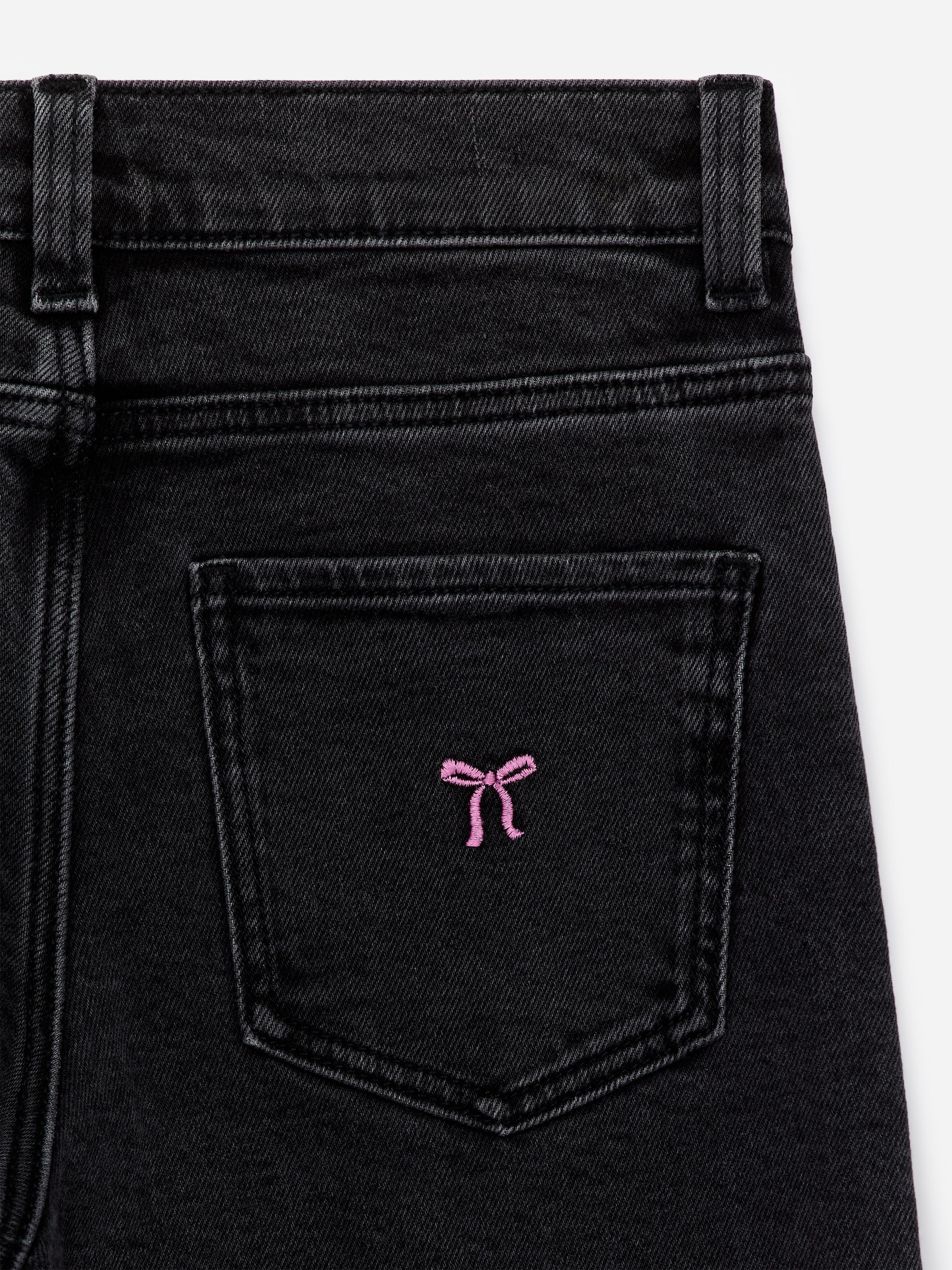 Pantalones denim bordados - Negro - Corte relajado - Children - StillMedia/DescriptiveStillLife - 1