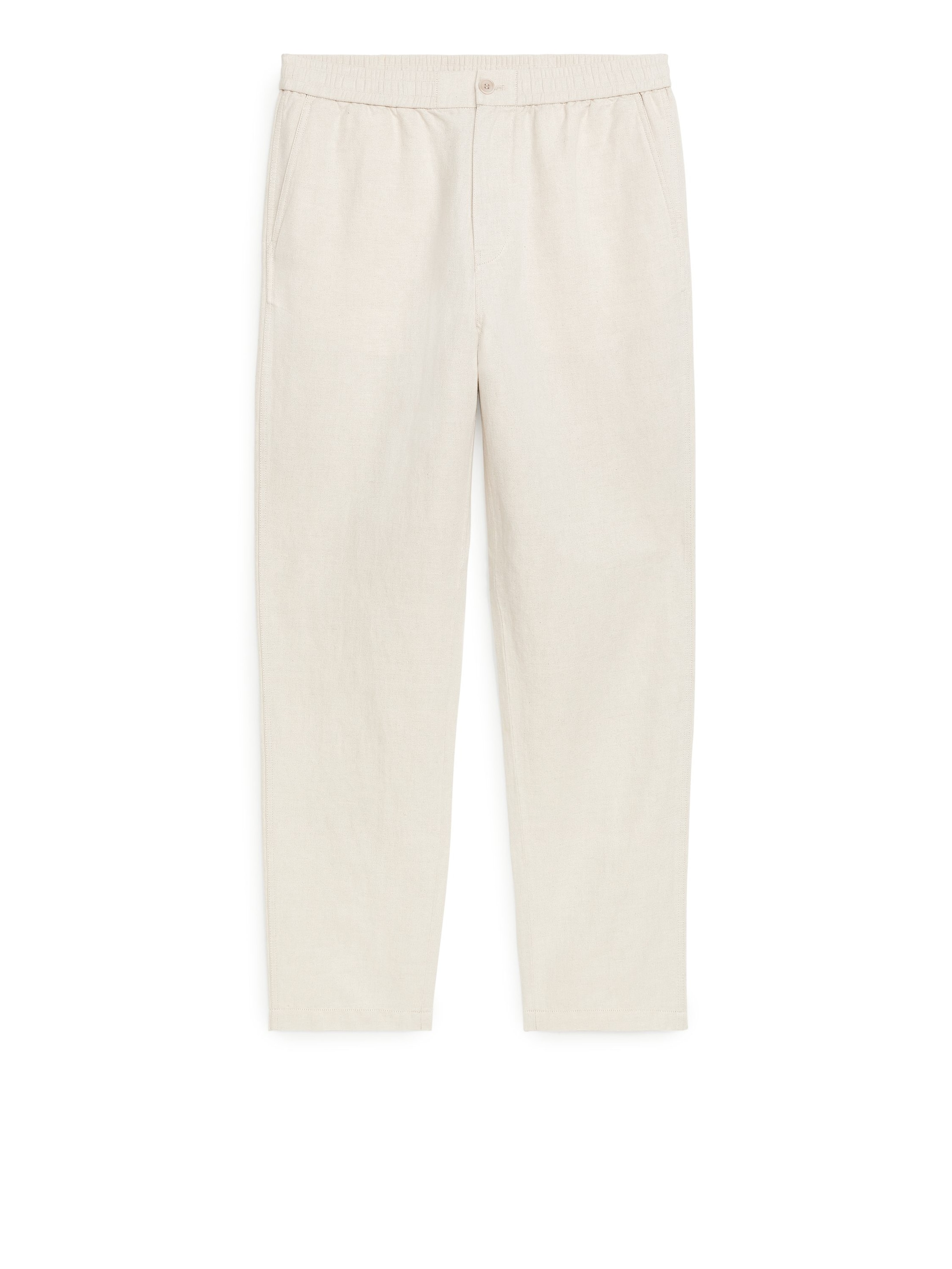 Vis større bilde: Linbukser med snøring - Lys beige - HERRE | H&M NO 1