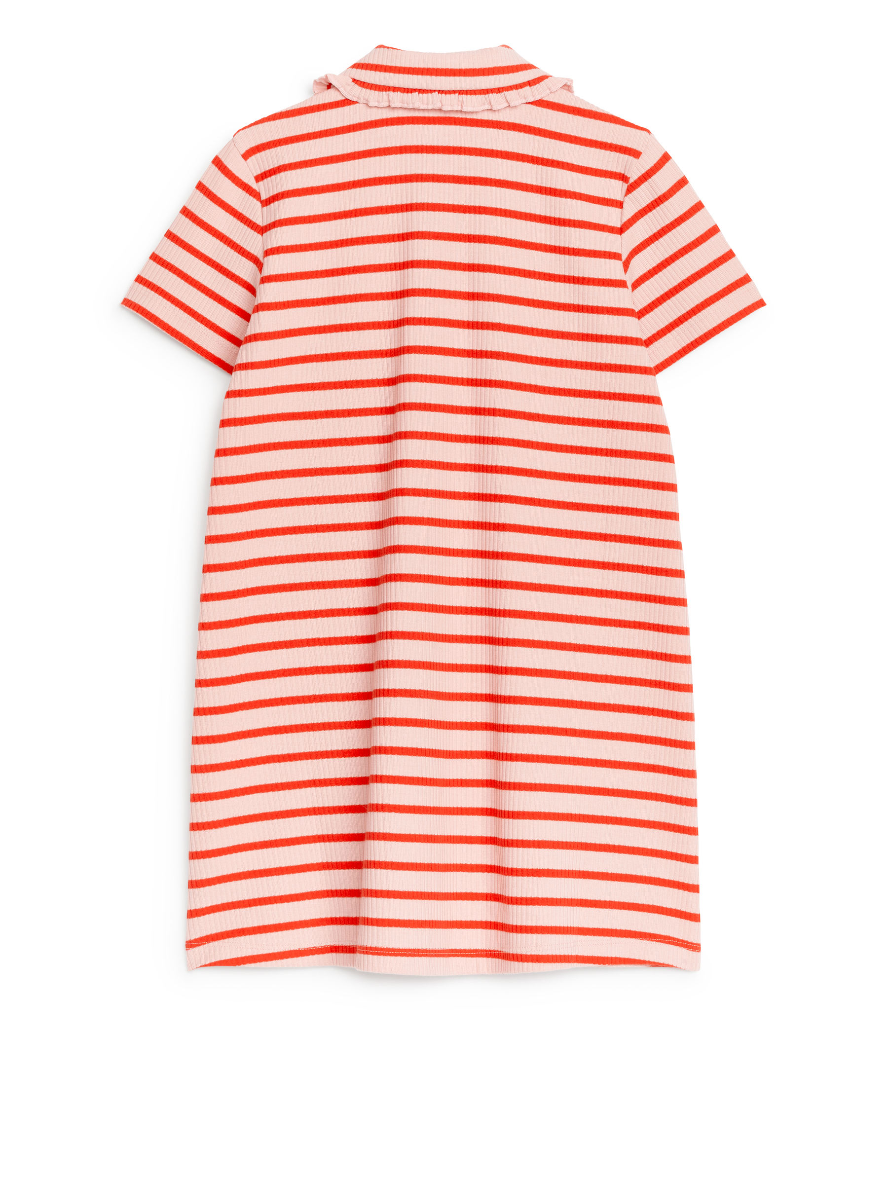 Vestido con cuello de volantes - Rosa/rojo - Corte estándar - Children - StillMedia/DescriptiveStillLife - 3