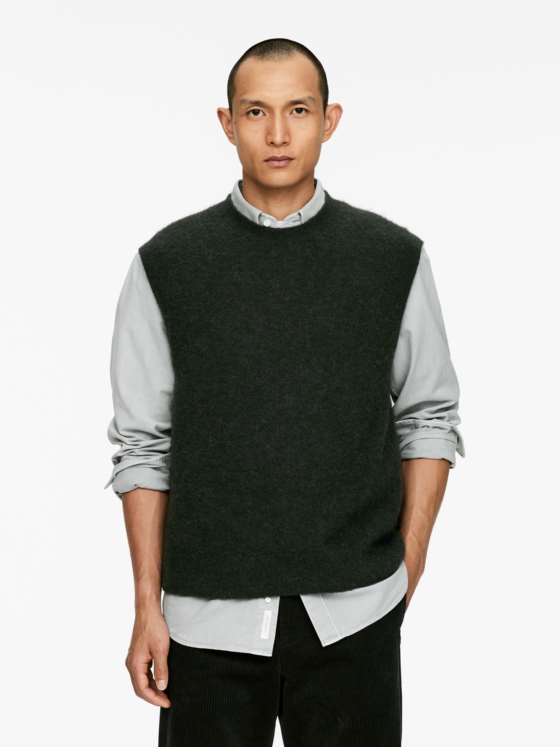 Gilet en laine et alpaga-#30302A-16422