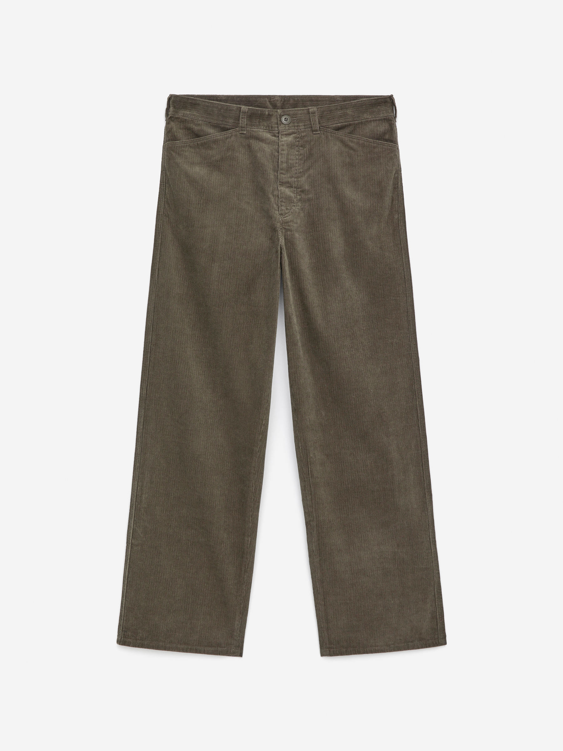 Relaxed Corduroy Trousers-Green-16684