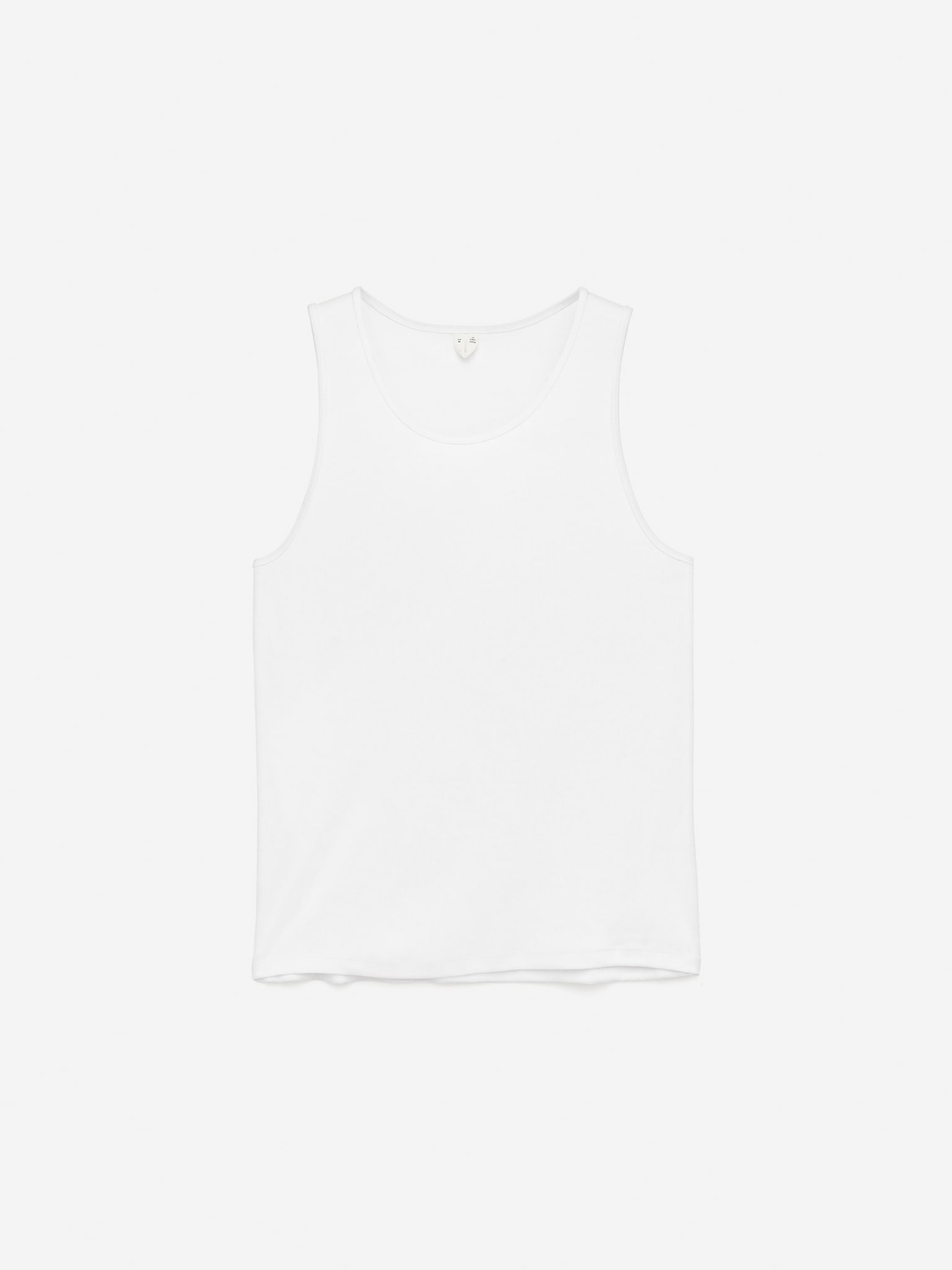 Geripptes Tanktop - Weiß/Grau
