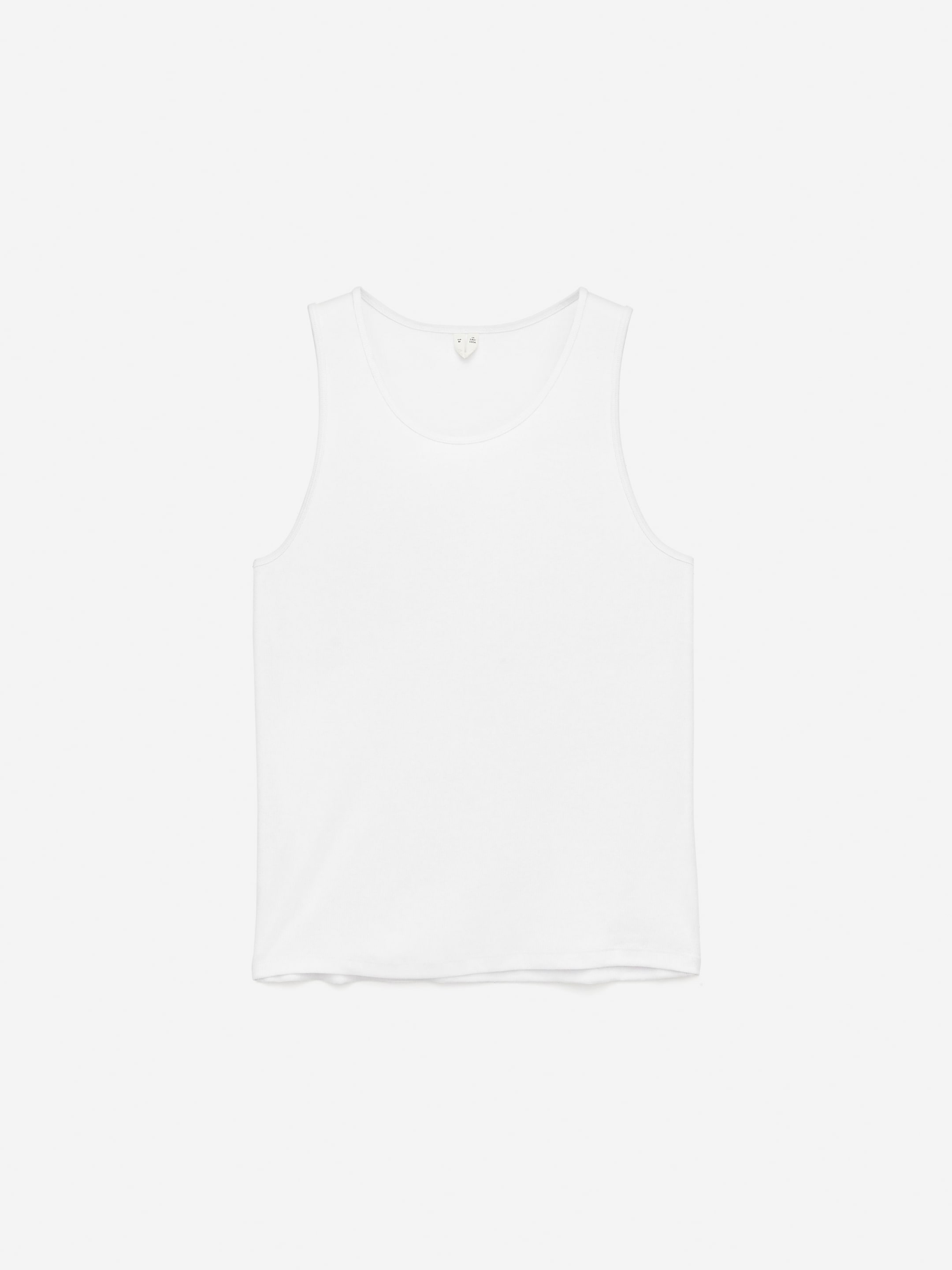 Ribbed Tank Top - White - Regular fit - Men - StillMedia/DescriptiveStillLife - 1