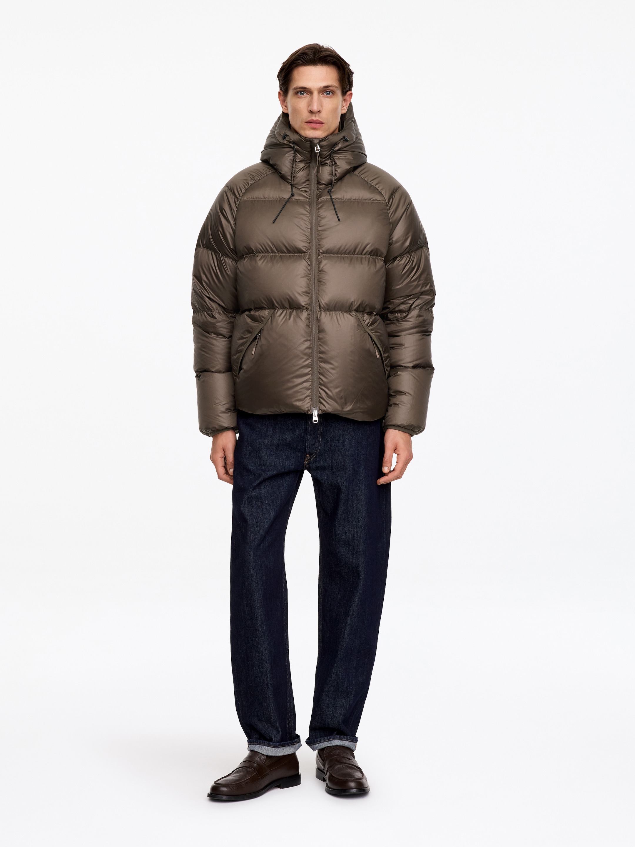 ARKET ACTIVE Hooded Re:Down Puffer-Beige-21123