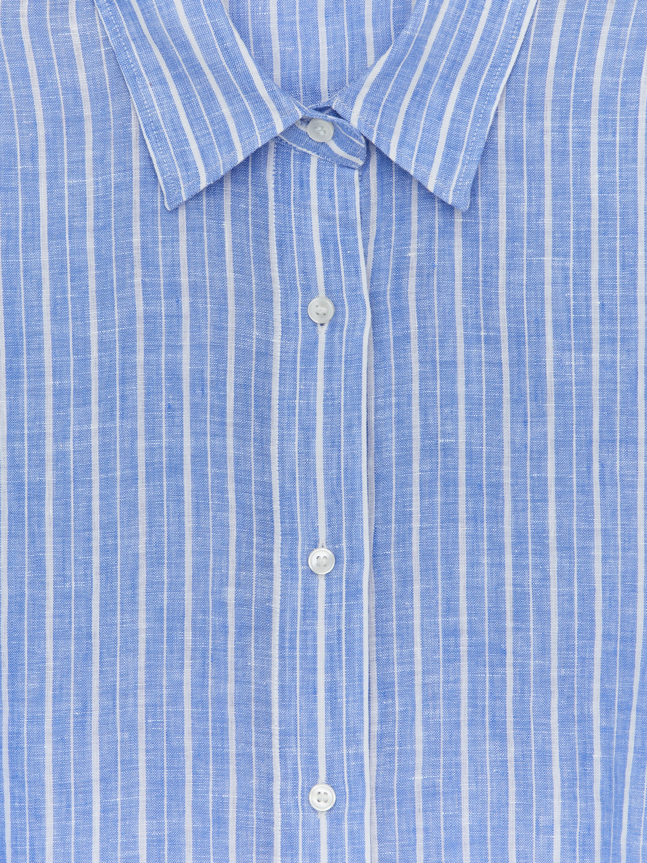 Größeres Bild anzeigen: Lockeres Leinenhemd - Weiß/Blau - Ladies | H&M AT 2
