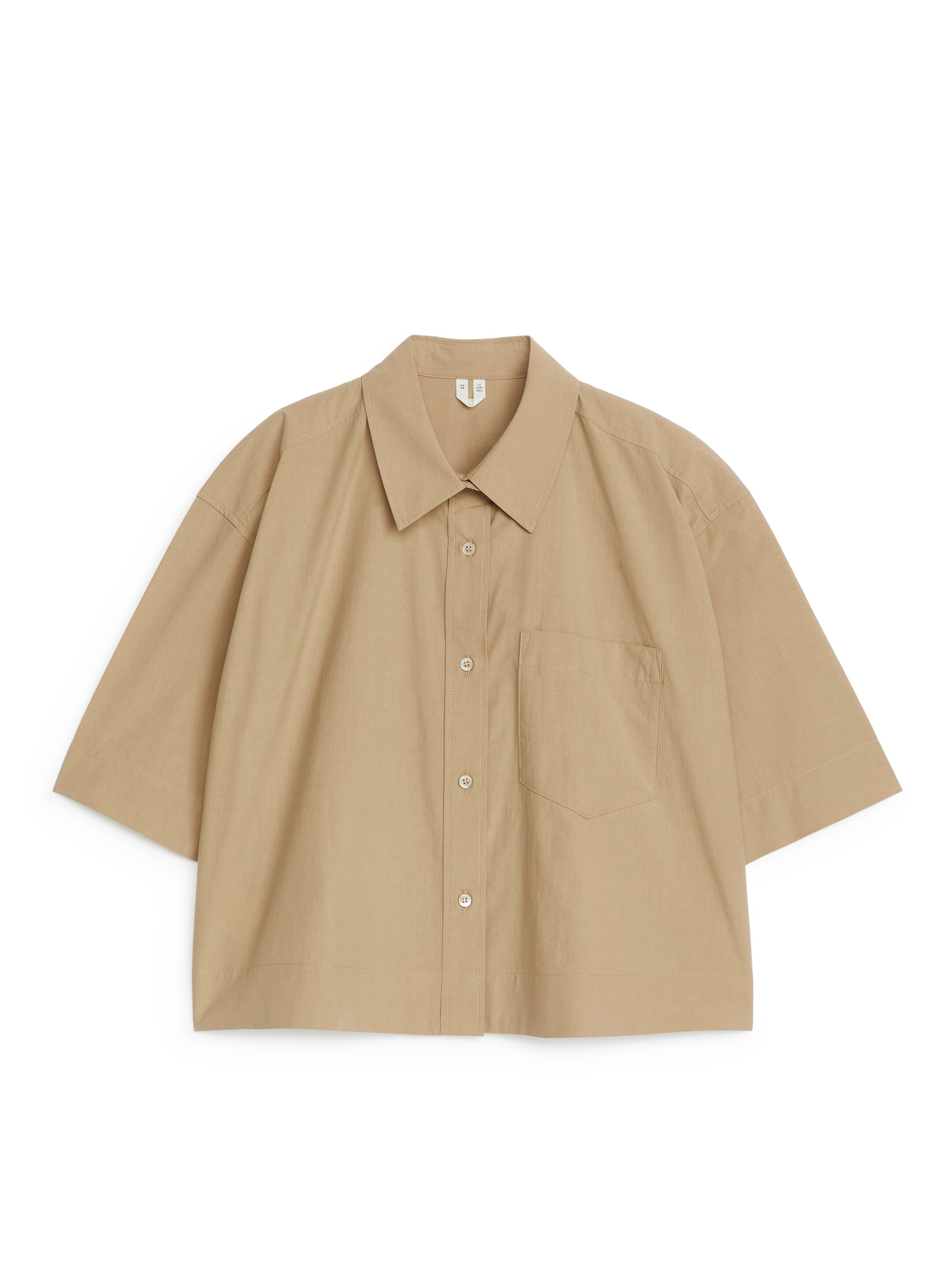 Short-Sleeve Cotton Shirt-#A49578-7600