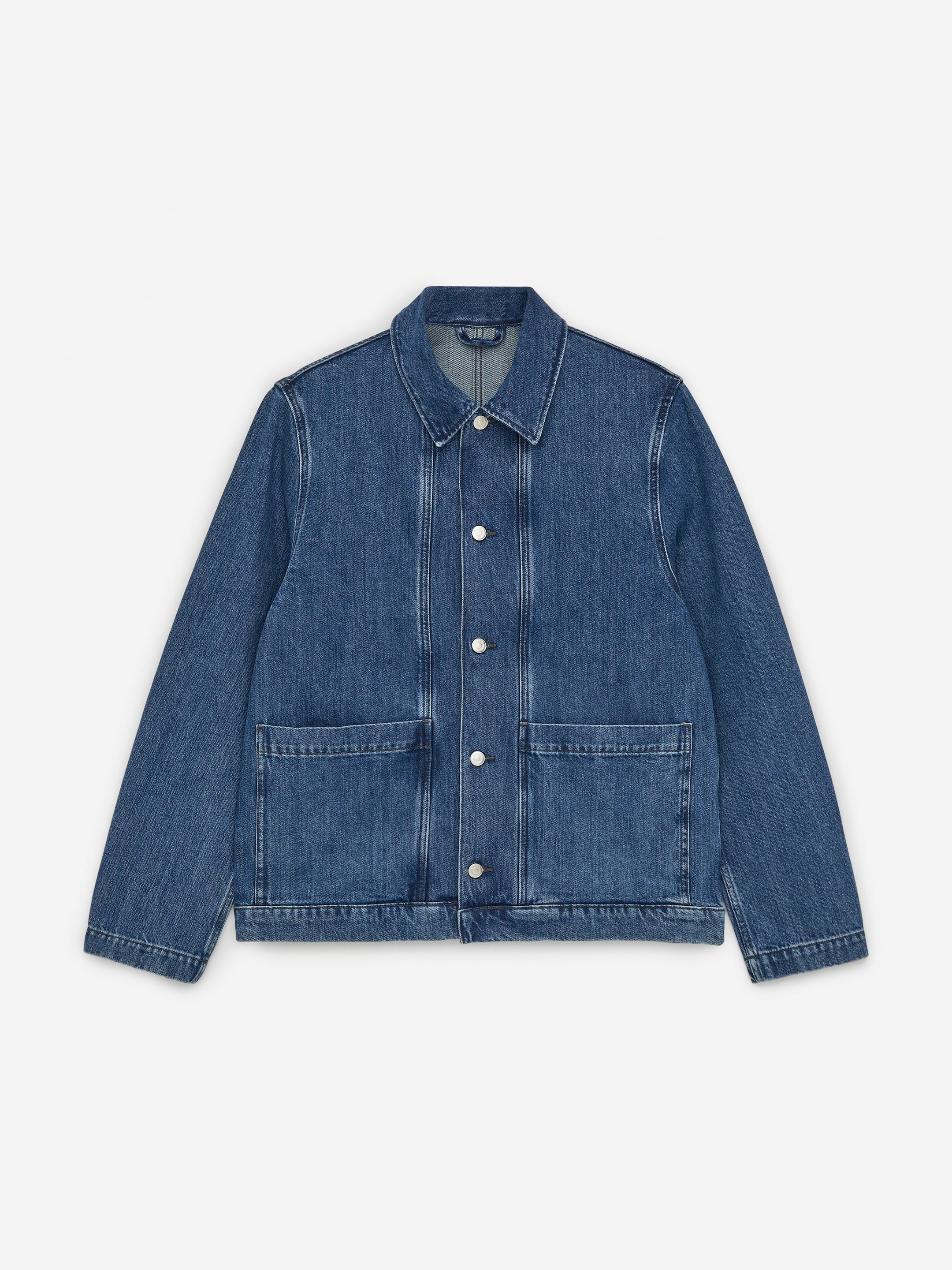 Visa större bild: Overshirt i denim - Tvättad blå - HERR | H&M SE 1