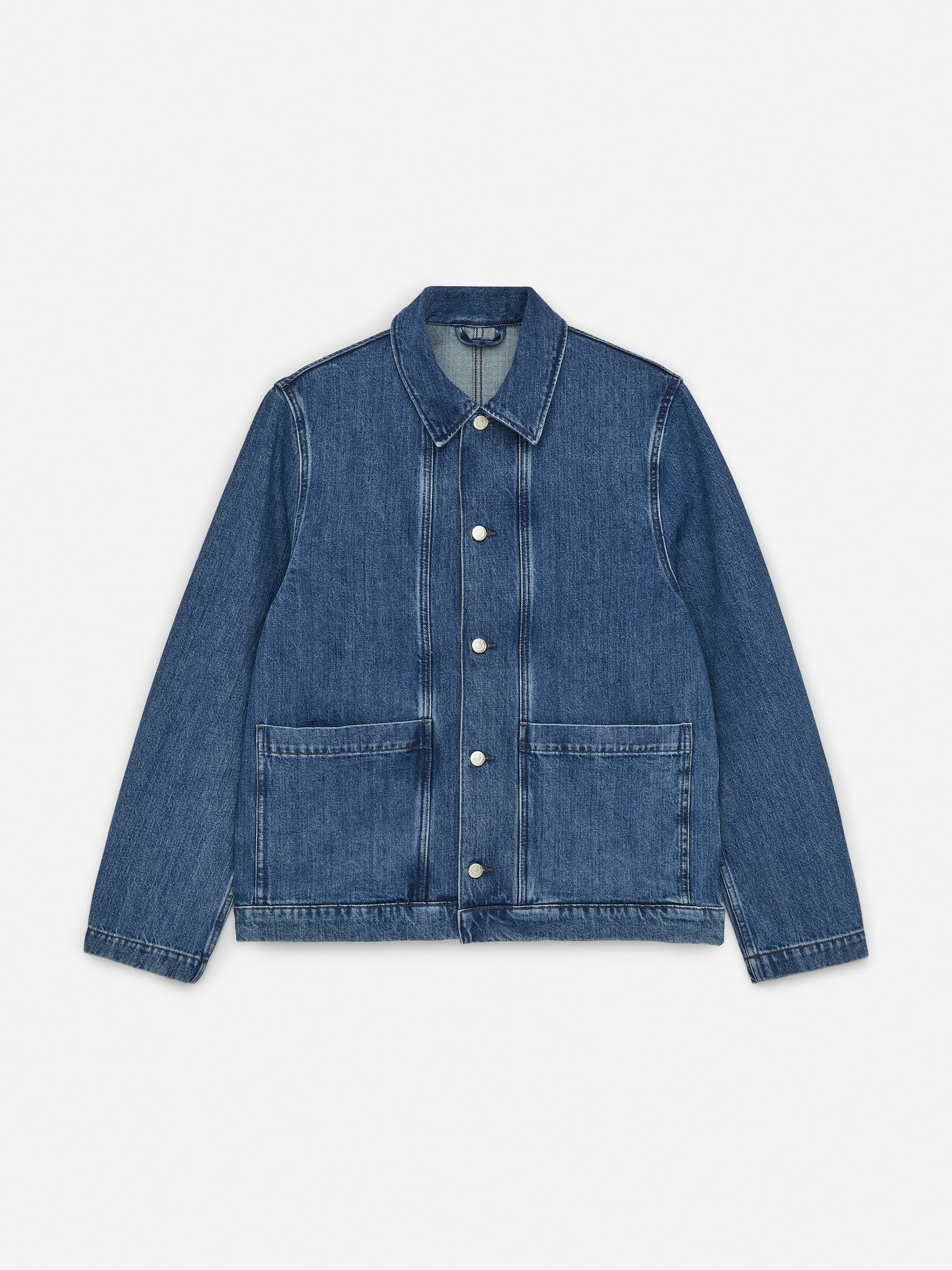 Overshirt aus Denim - Verwaschenes Blau