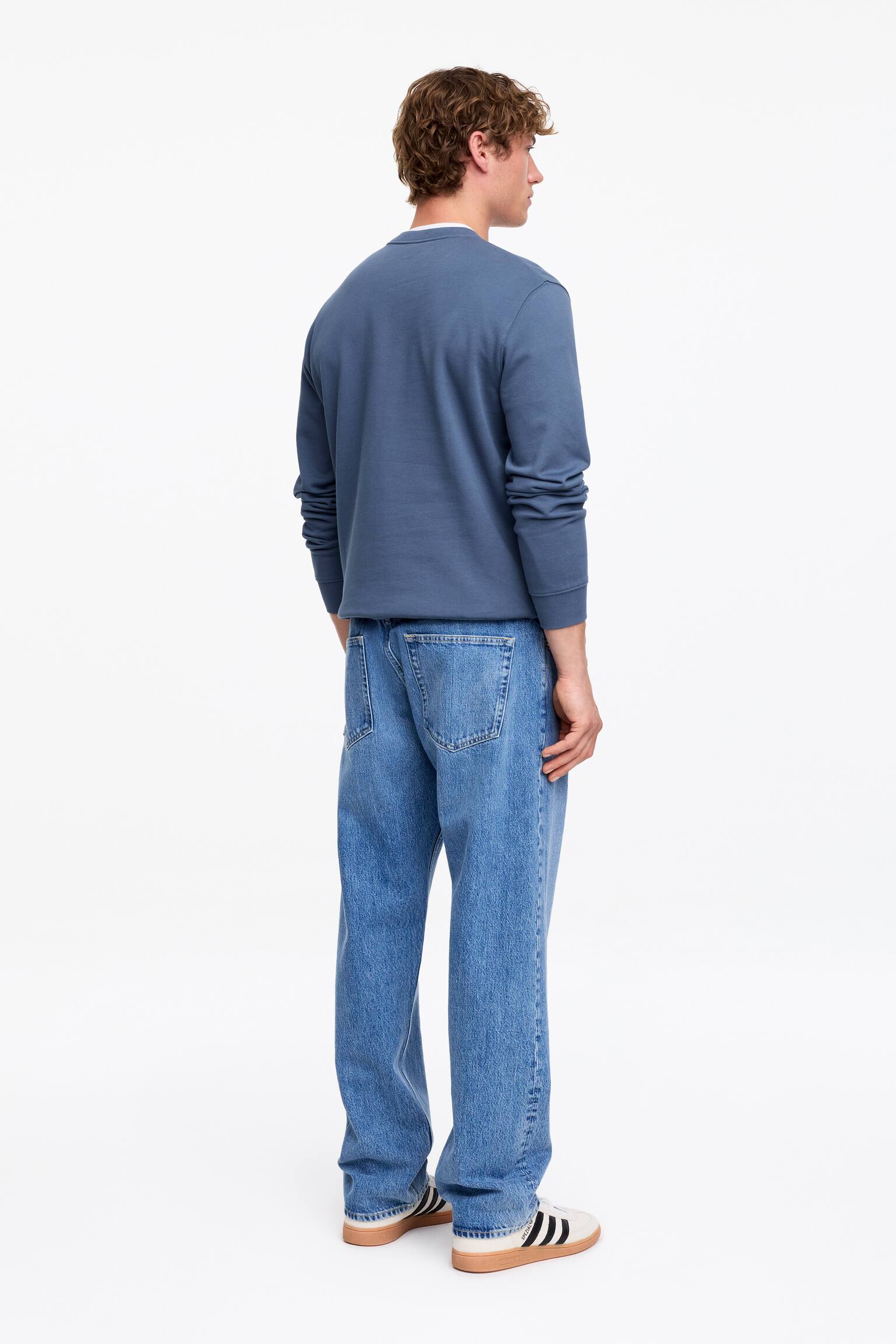 Mid-Weight Sweatshirt-Dusty Blue - 5