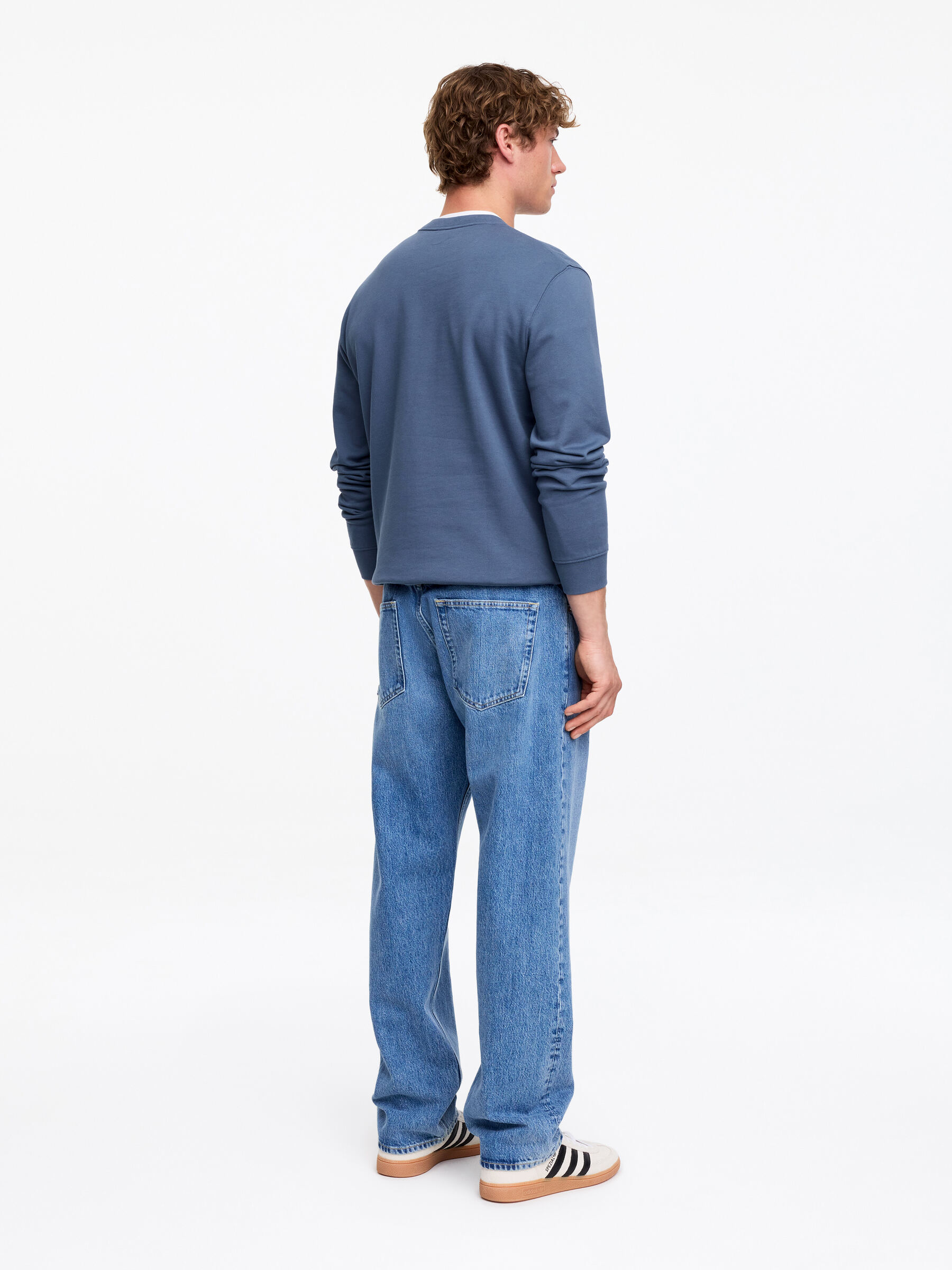Mid-Weight Sweatshirt - Dusty Blue - Regular fit - Men - StillMedia/Lookbook - 3