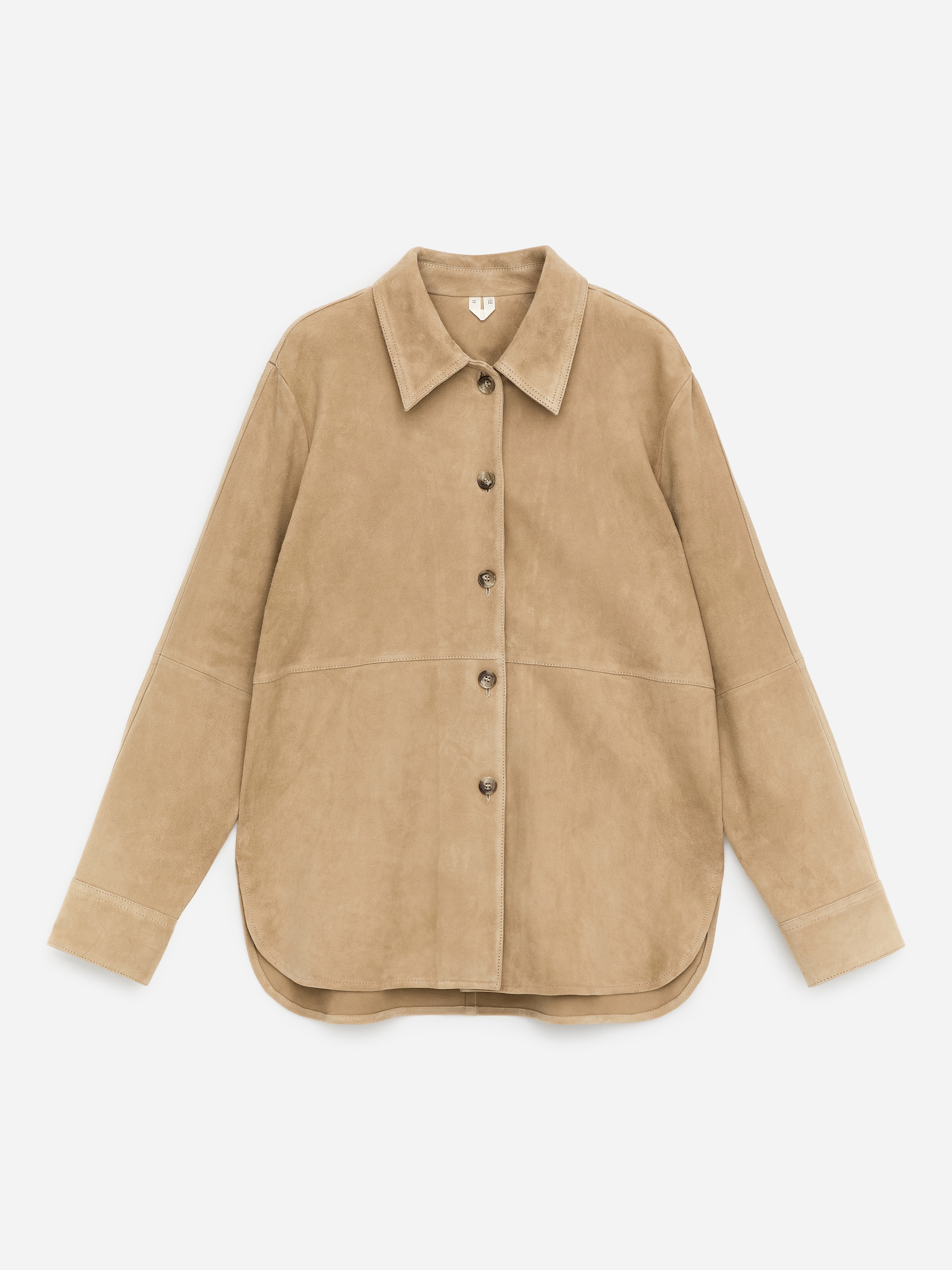 Suede Shirt-Beige-18535
