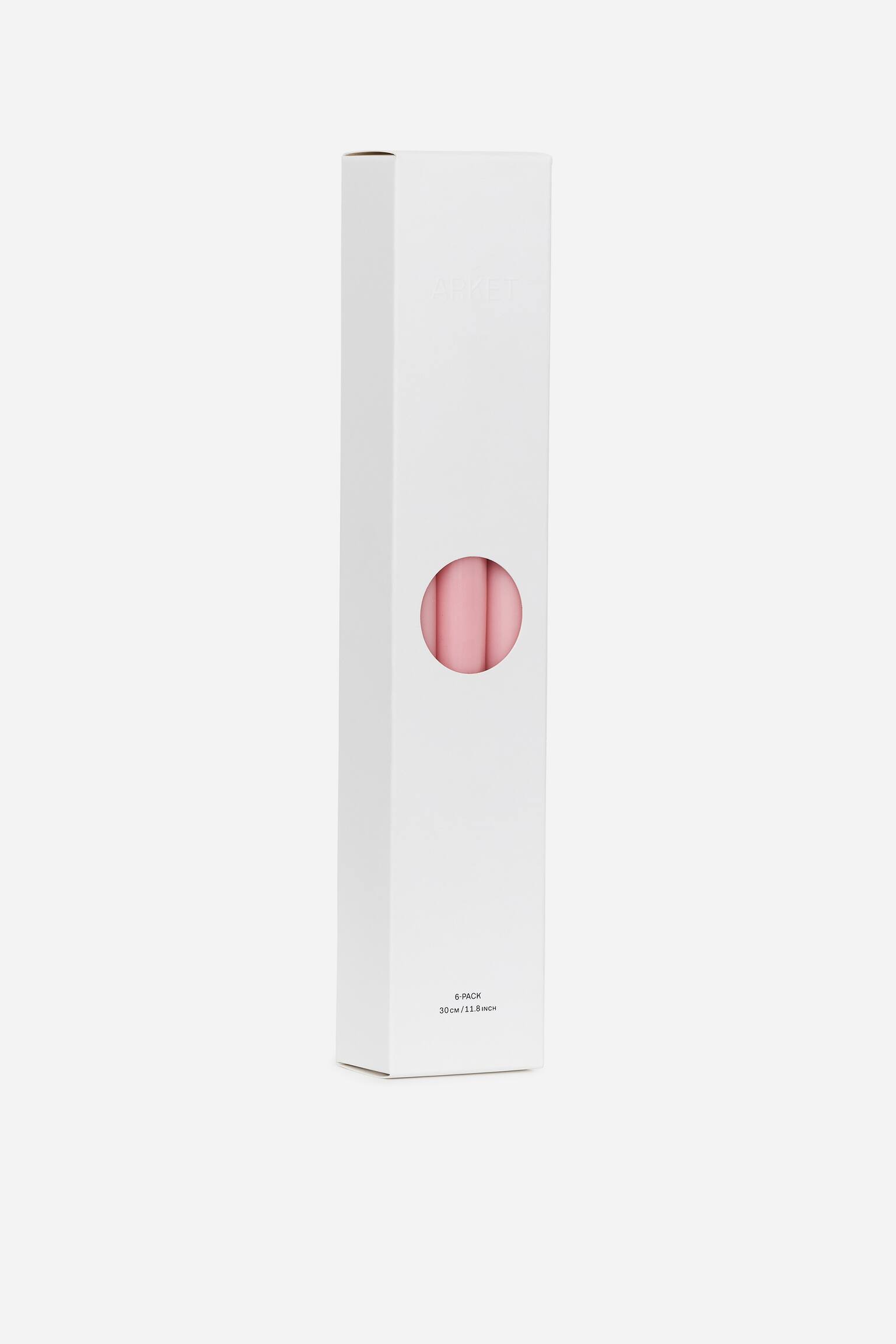 Комплект от 6 конусовидни свещи - Розово/Off White/Жълто