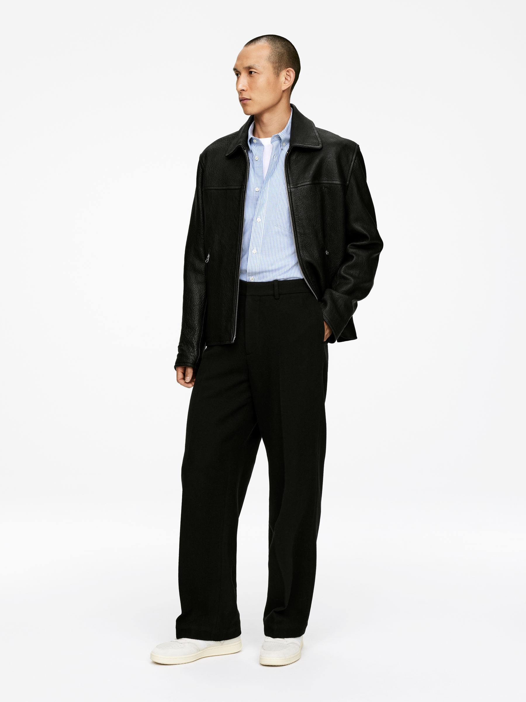 Chemise Oxford - Bleu/rayé - Regular fit - Homme - StillMedia/Lookbook - 37