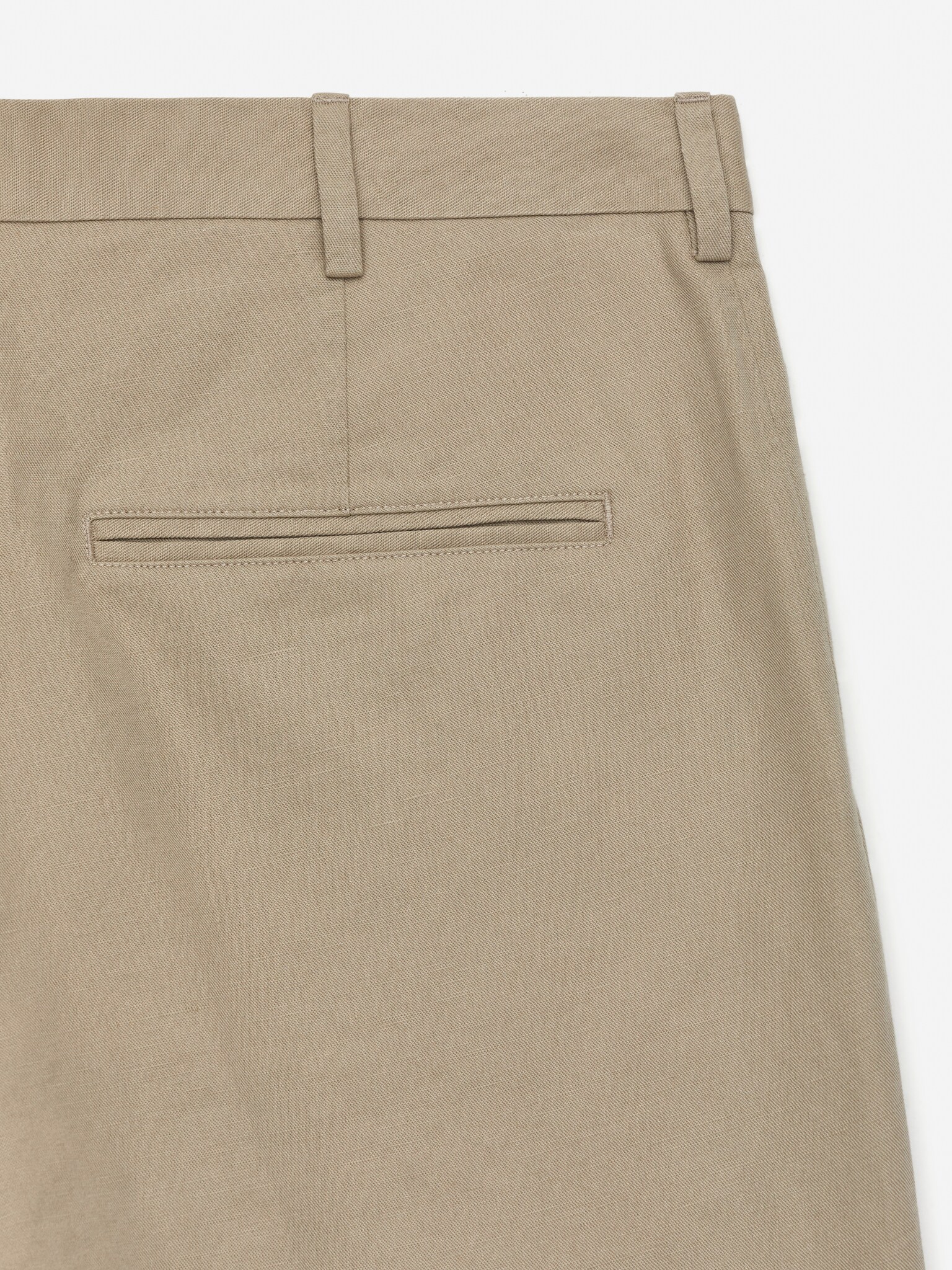 Pantalones de lino y algodón - Beige - 2