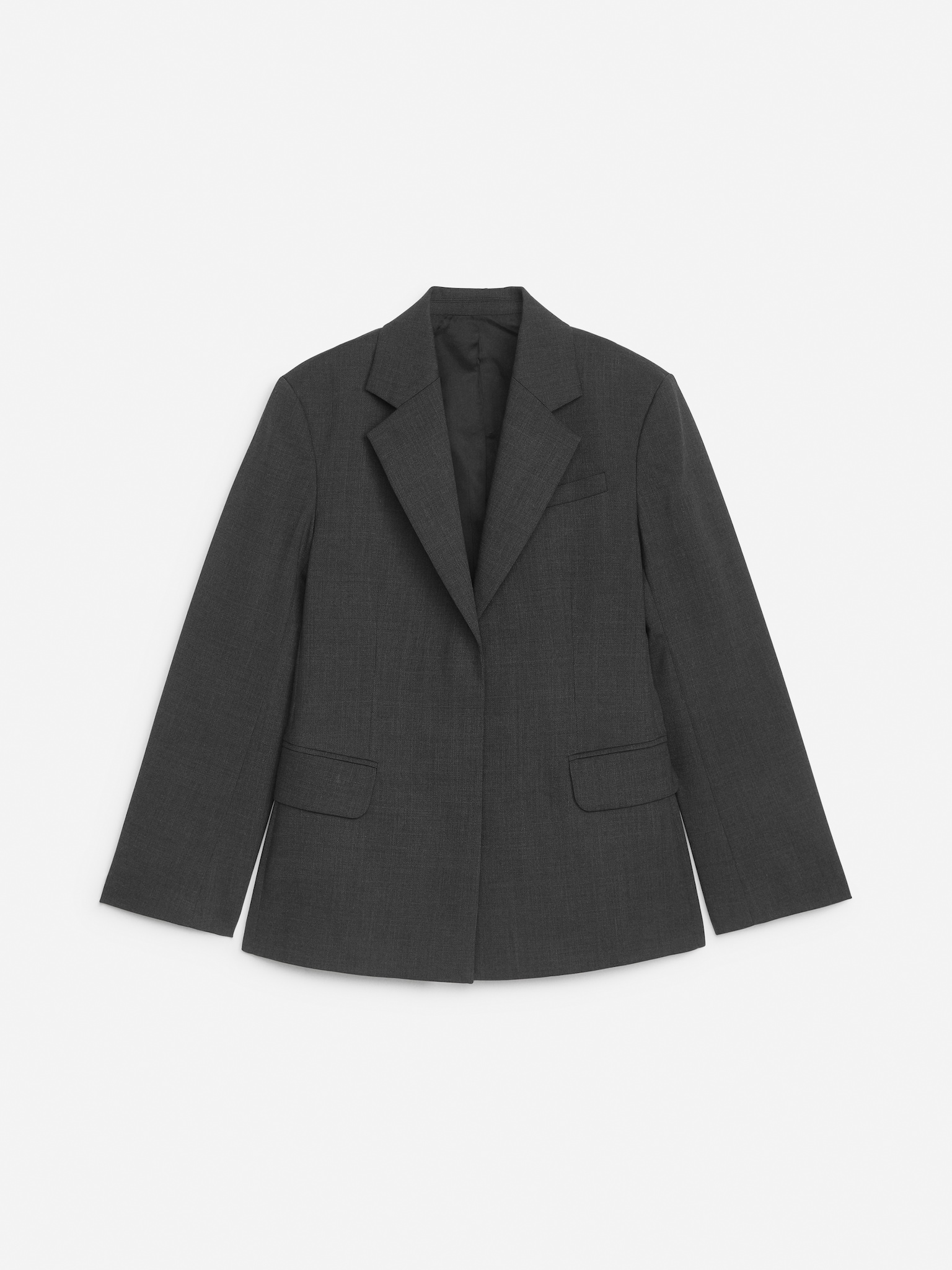 Schmaler, einreihiger Blazer - Grau