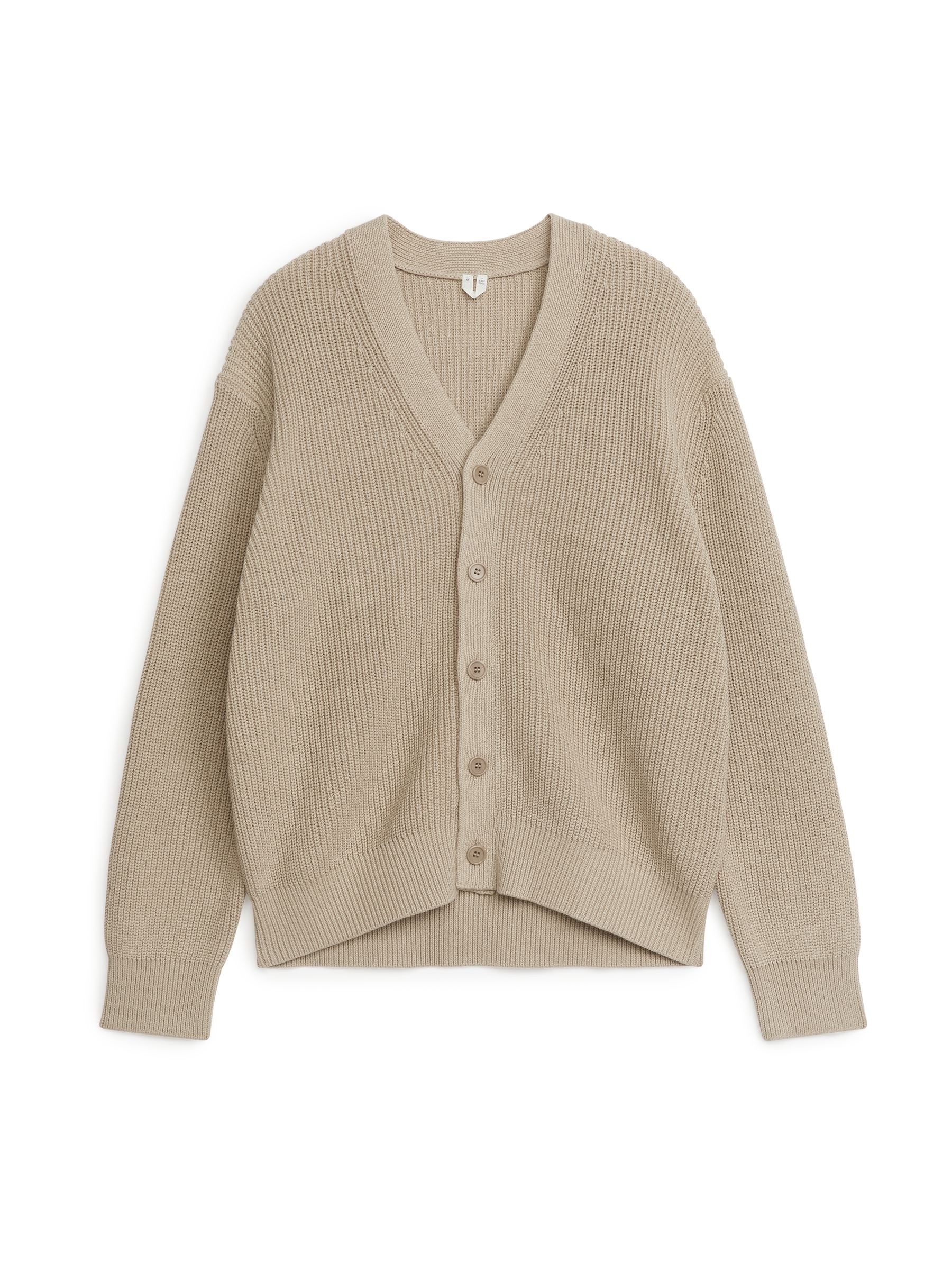 Cotton-Linen Knitted Cardigan – Beige – Men – ARKET WW - Main Image