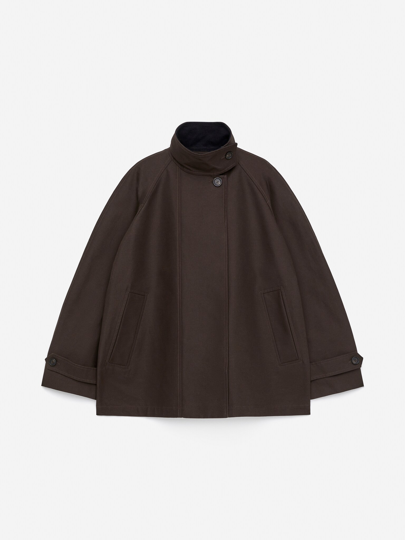 Veste en coton doublée - Marron foncé/Beige foncé - 2