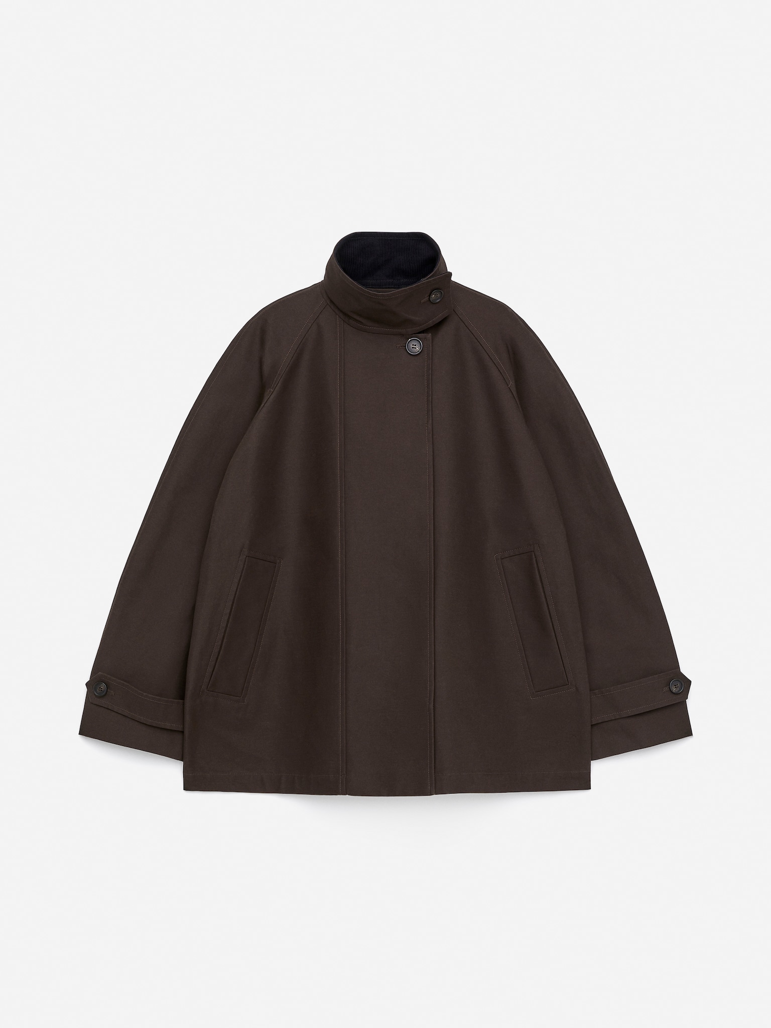 Veste en coton doublée - Marron foncé/Beige foncé - 2