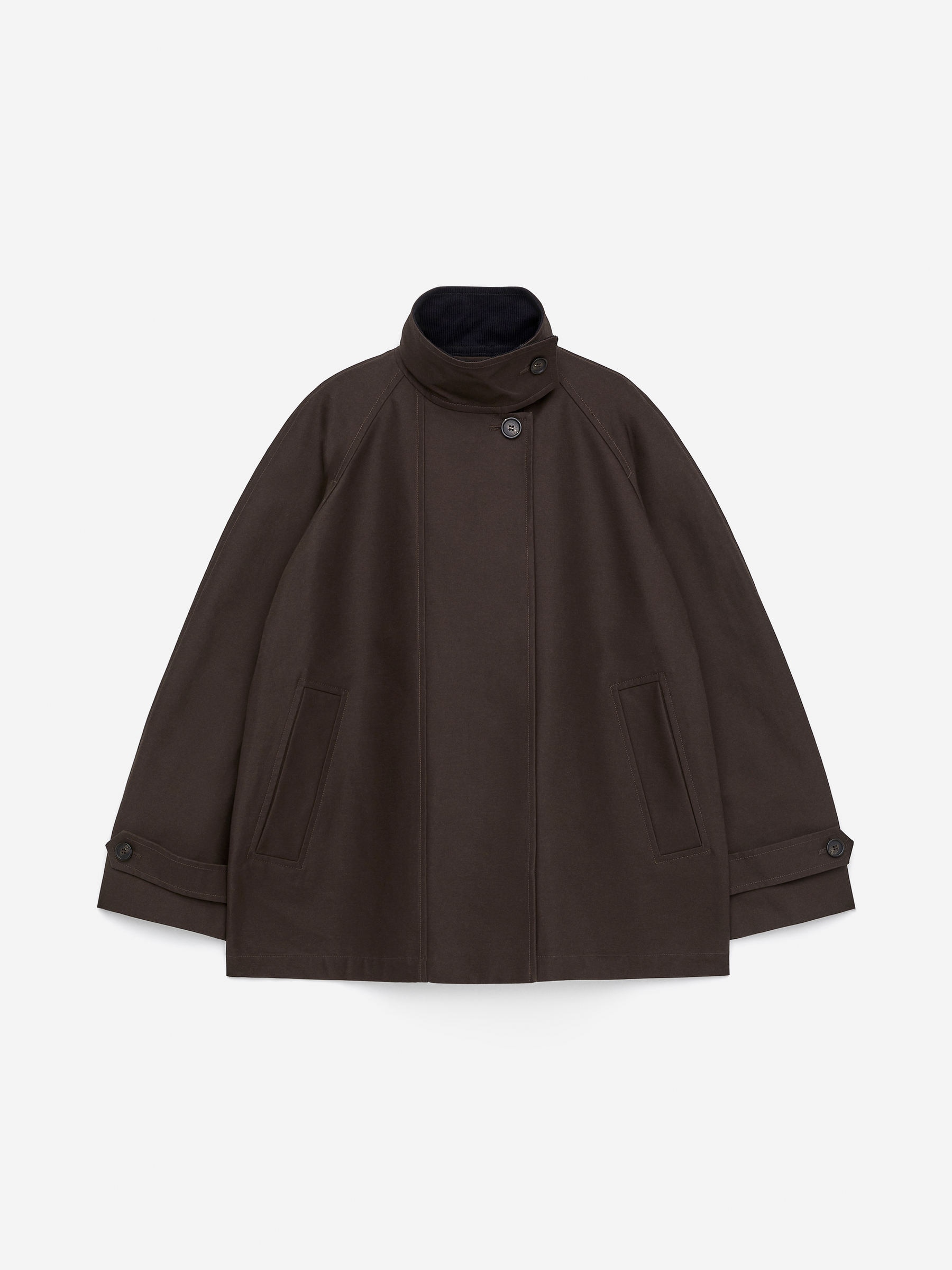Lined Cotton Jacket-#3C3533-15970