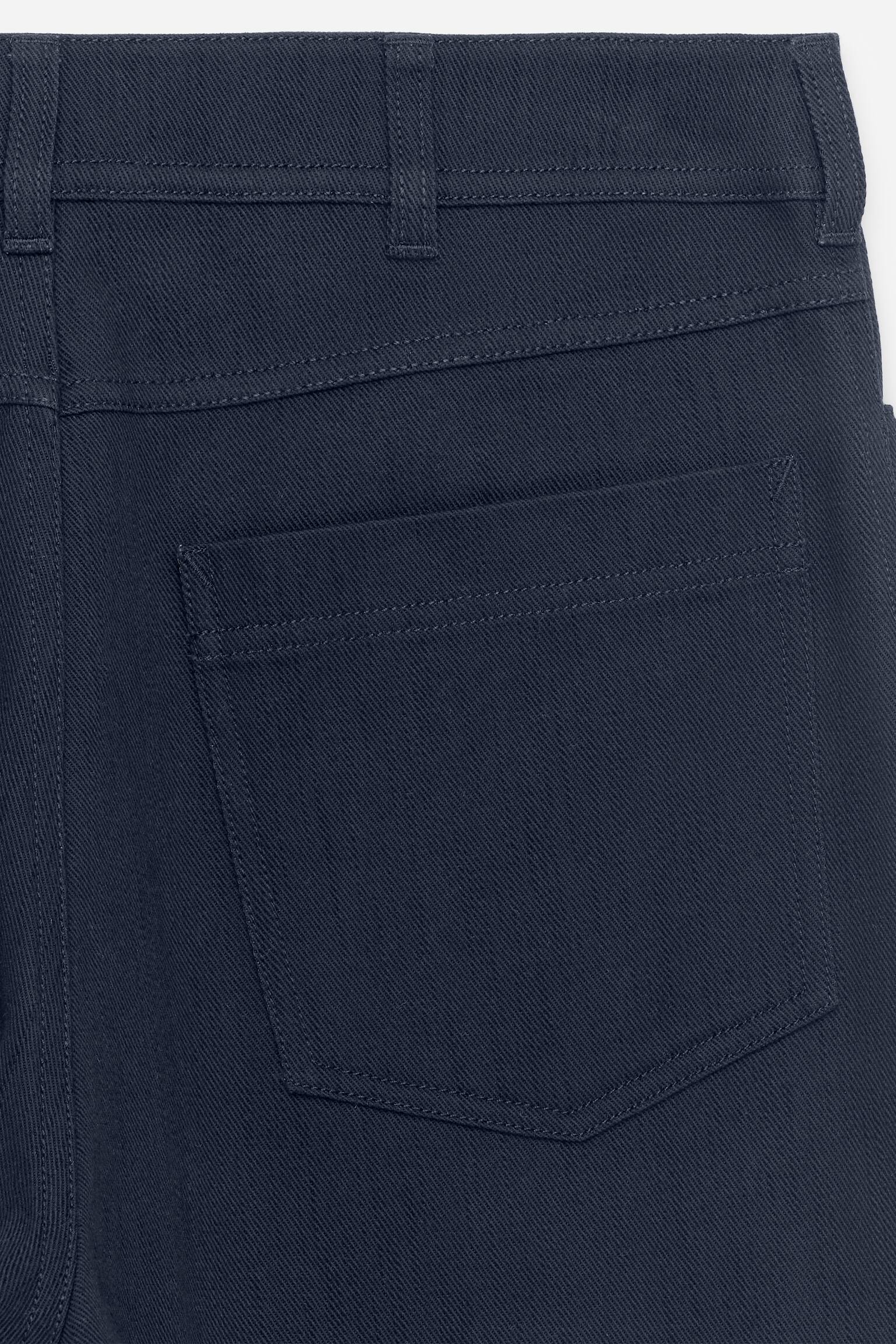 Pantalones de sarga de algodón de corte relajado - Azul oscuro/Verde caqui - 4
