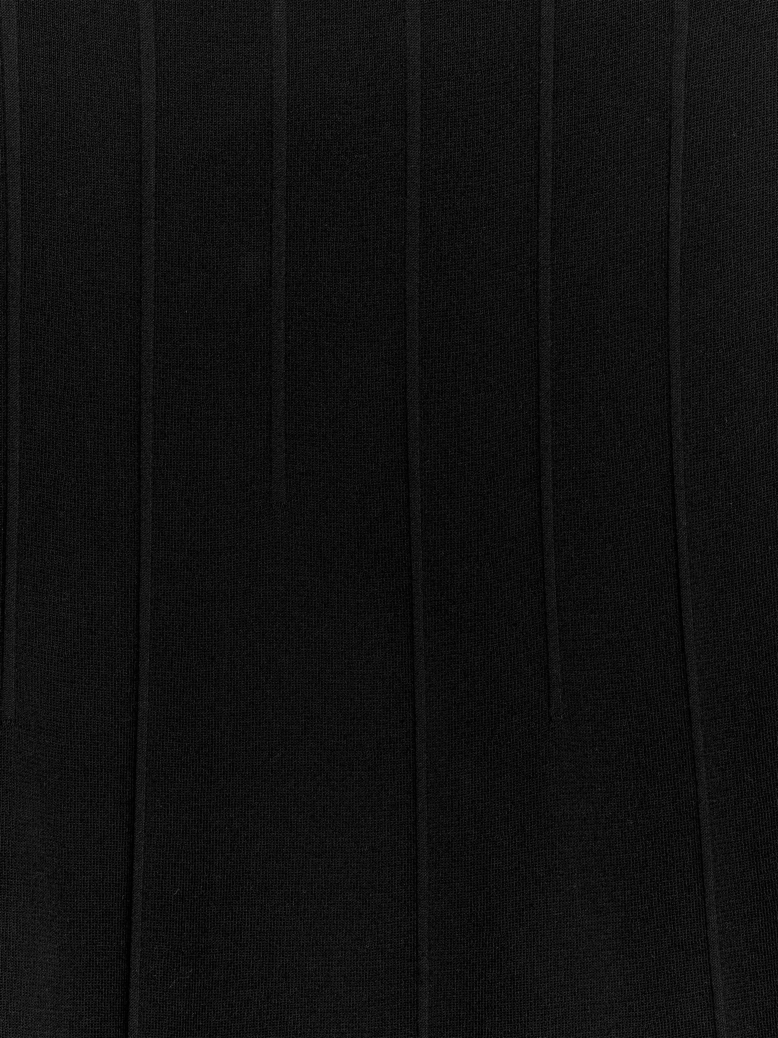 Rib-Knitted Skirt - Black - 2