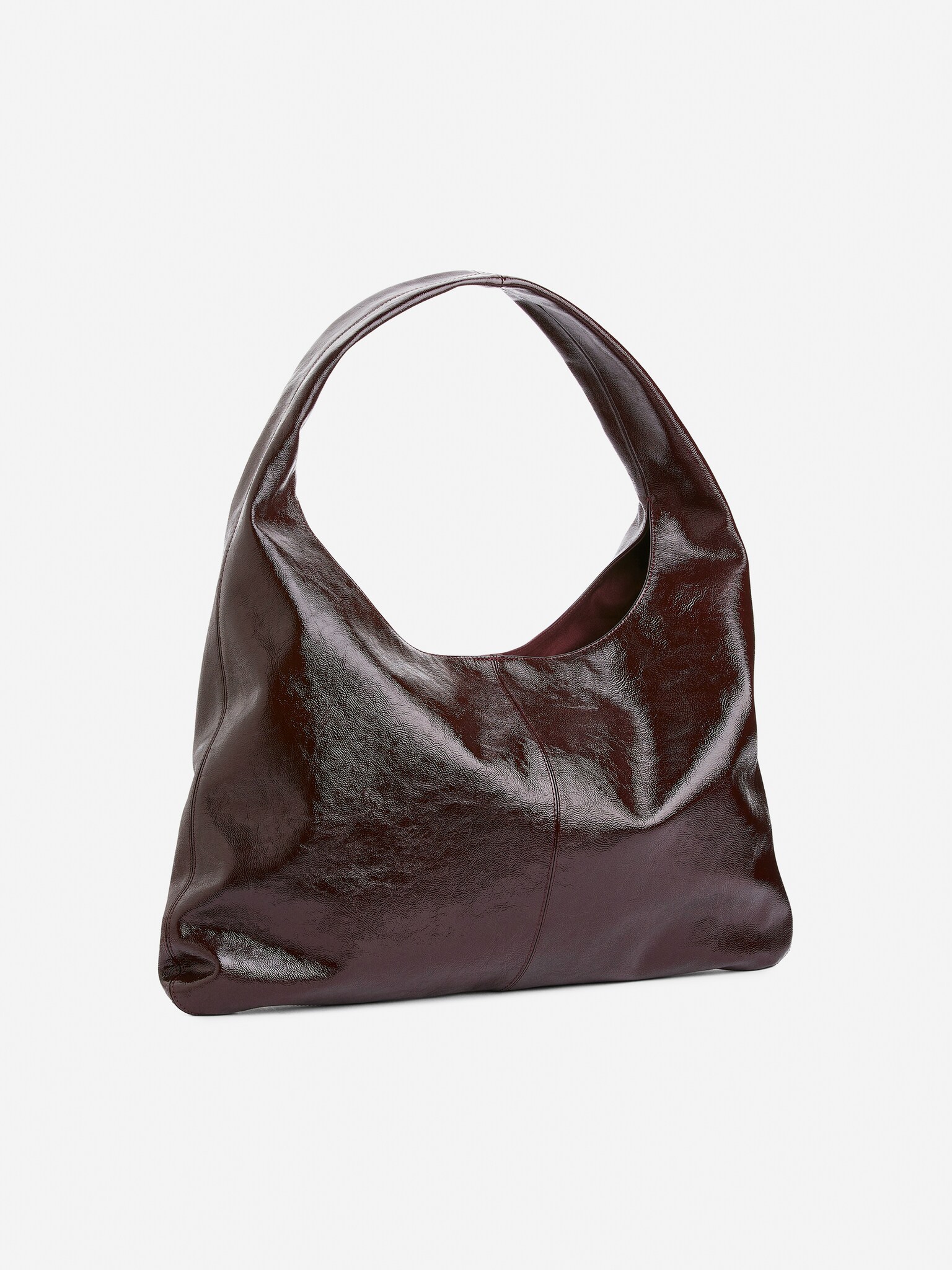 Sac en cuir brillant - Bordeaux - 2