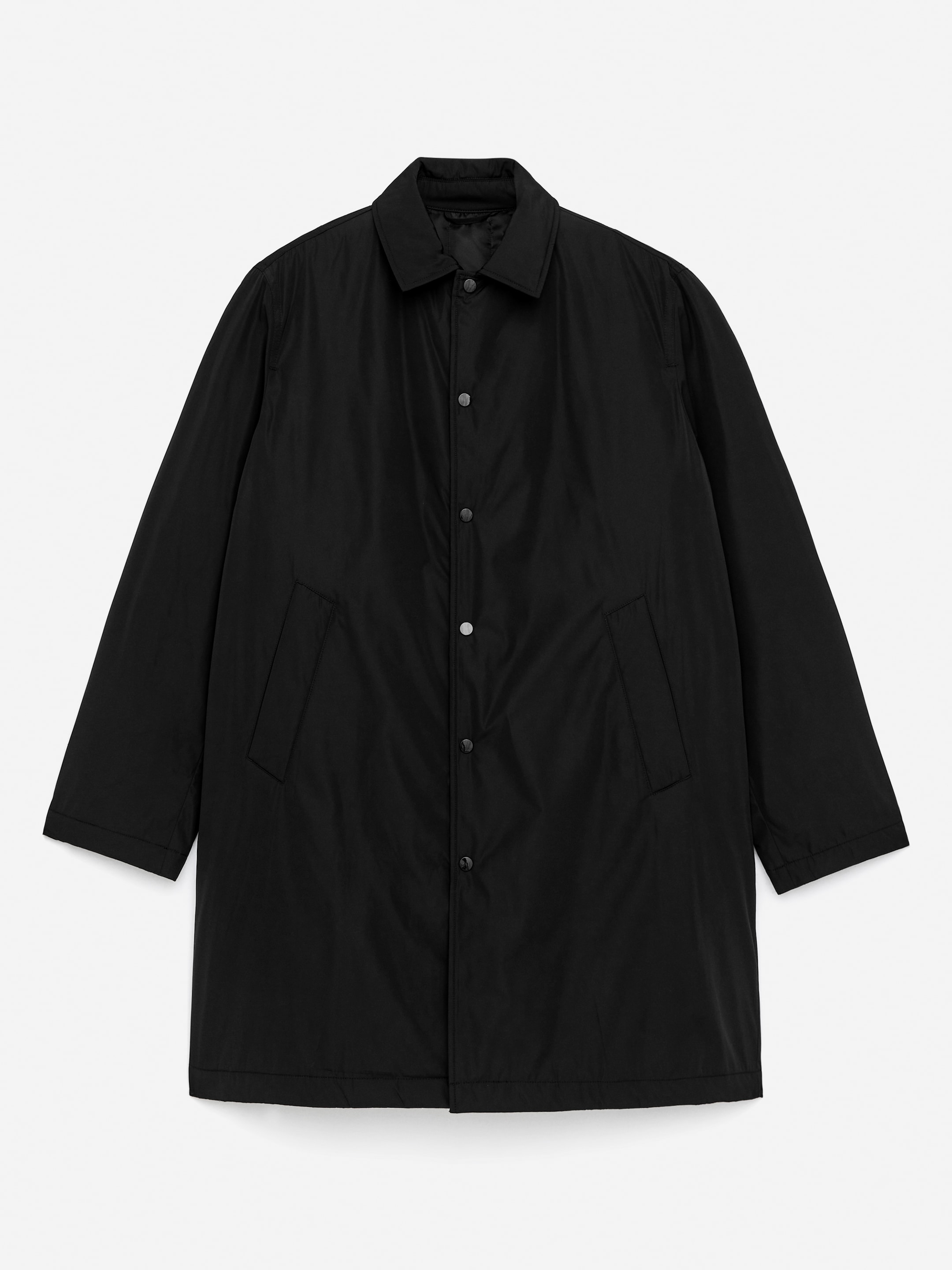 Light Padded Car Coat-#191818-16330
