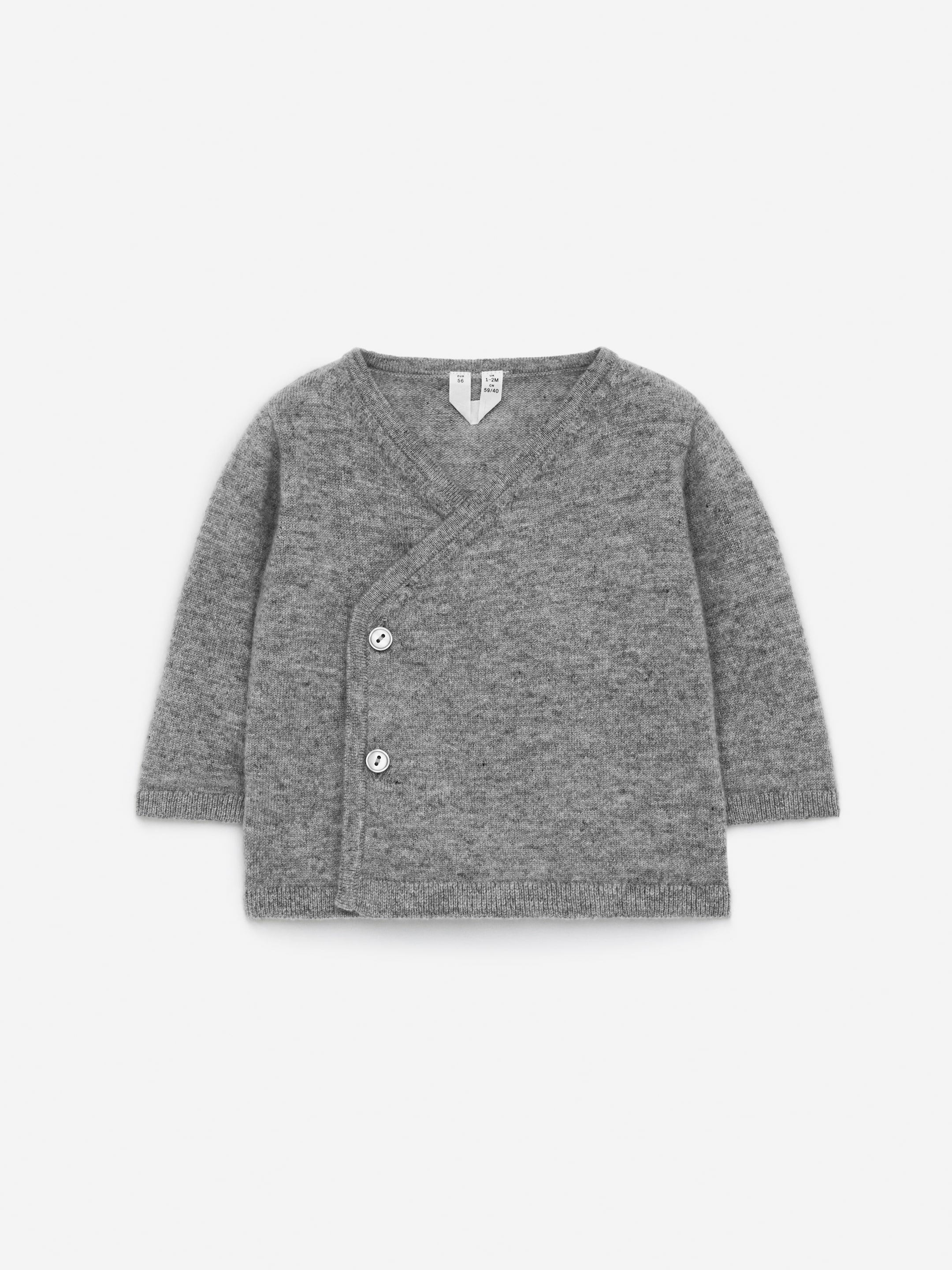 Visa större bild: Cardigan i kashmir för nyfödd - Grå - BARN | H&M SE 1