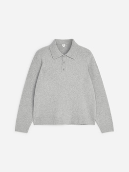 Finstickad polo shirt