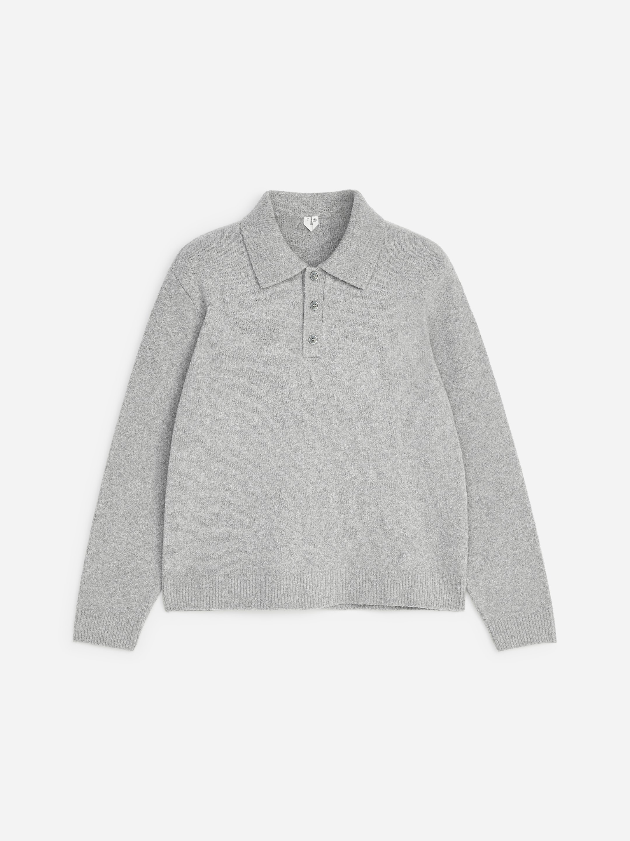 Polo de punto en mezcla de algodón - Gris - Corte relajado - Men - StillMedia/DescriptiveStillLife - 1