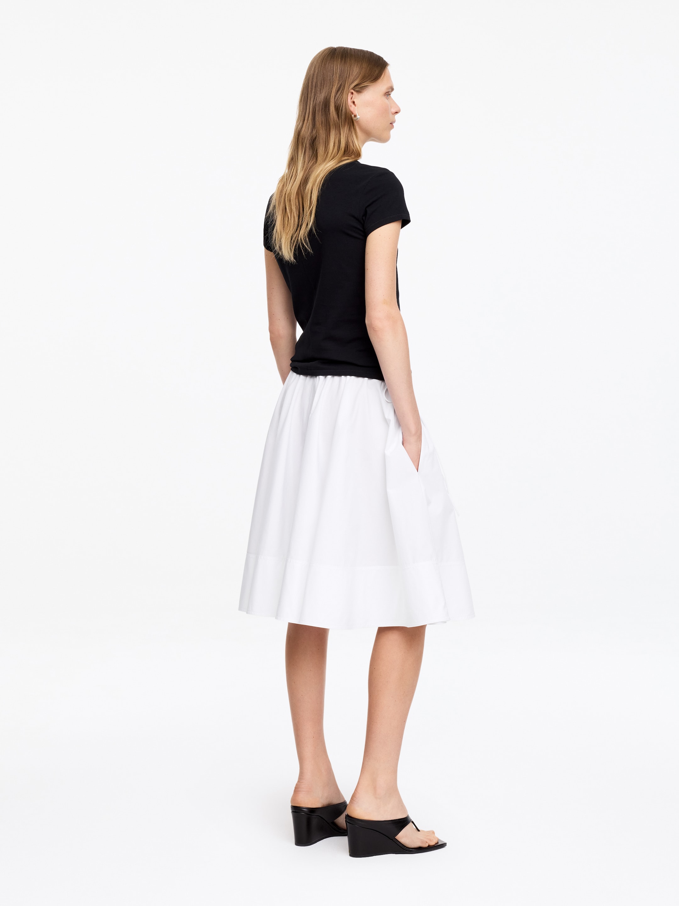 Cotton Circle Skirt - White - Regular fit - Women - StillMedia/Lookbook - 2