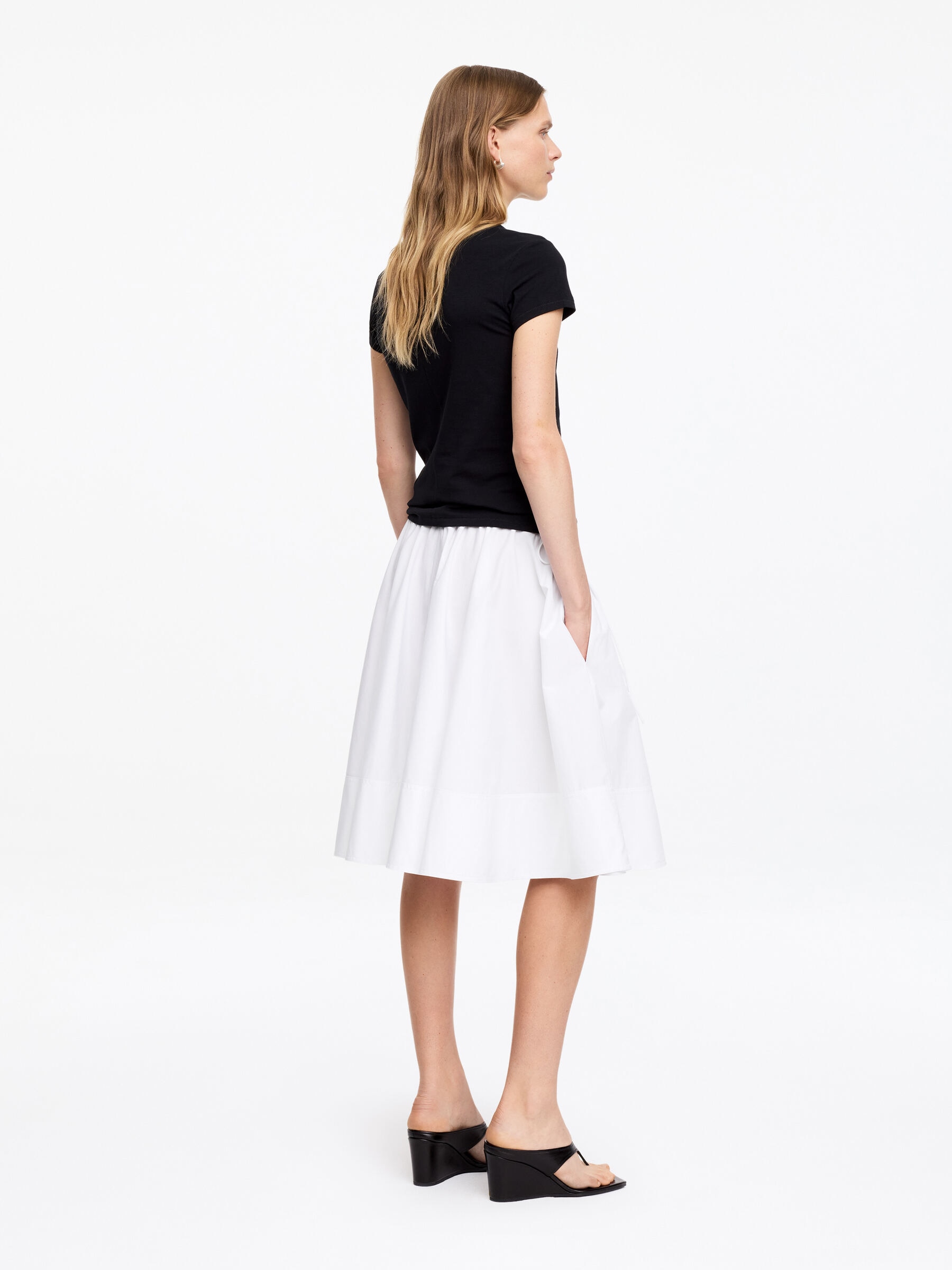 Tellerrock aus Baumwolle - Weiß - Regular Fit - Damen - StillMedia/Lookbook - 2
