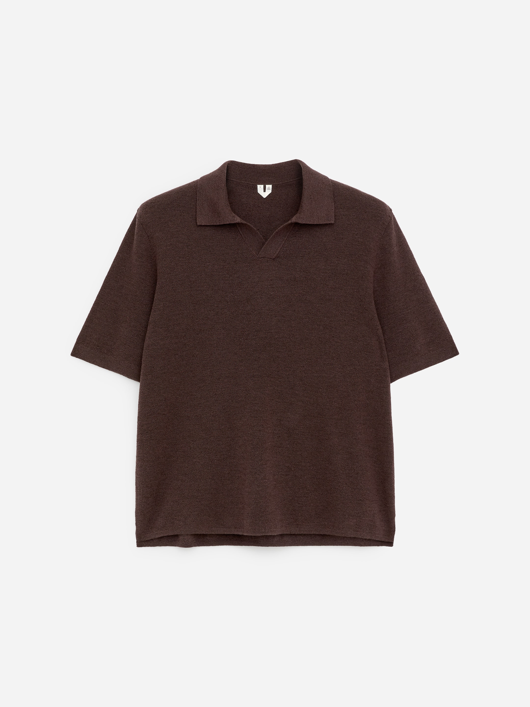 Cotton Linen Polo Shirt-#3C2A2B-18946