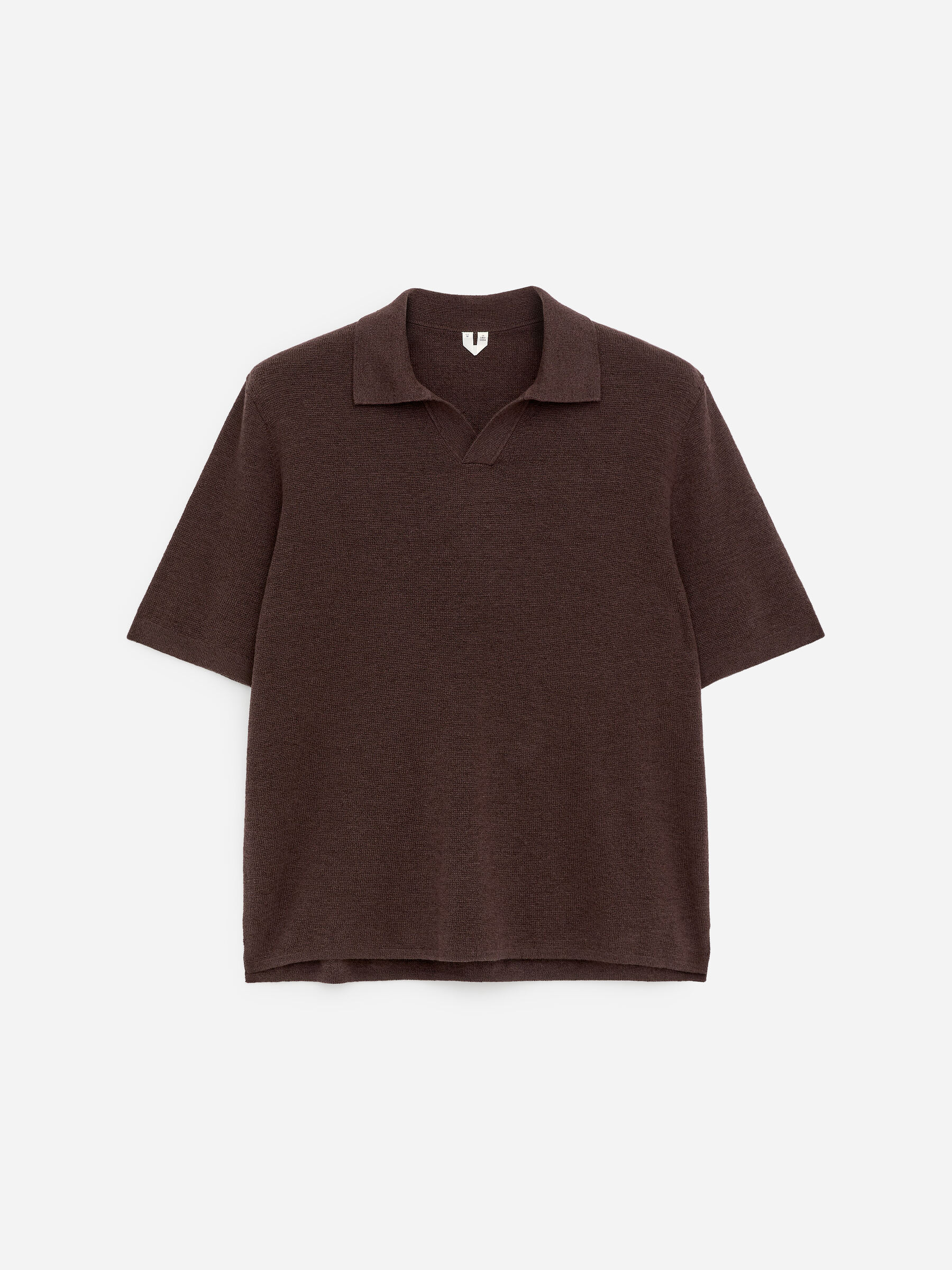 Cotton Linen Polo Shirt - Brown - Regular fit - Men - StillMedia/DescriptiveStillLife - 1