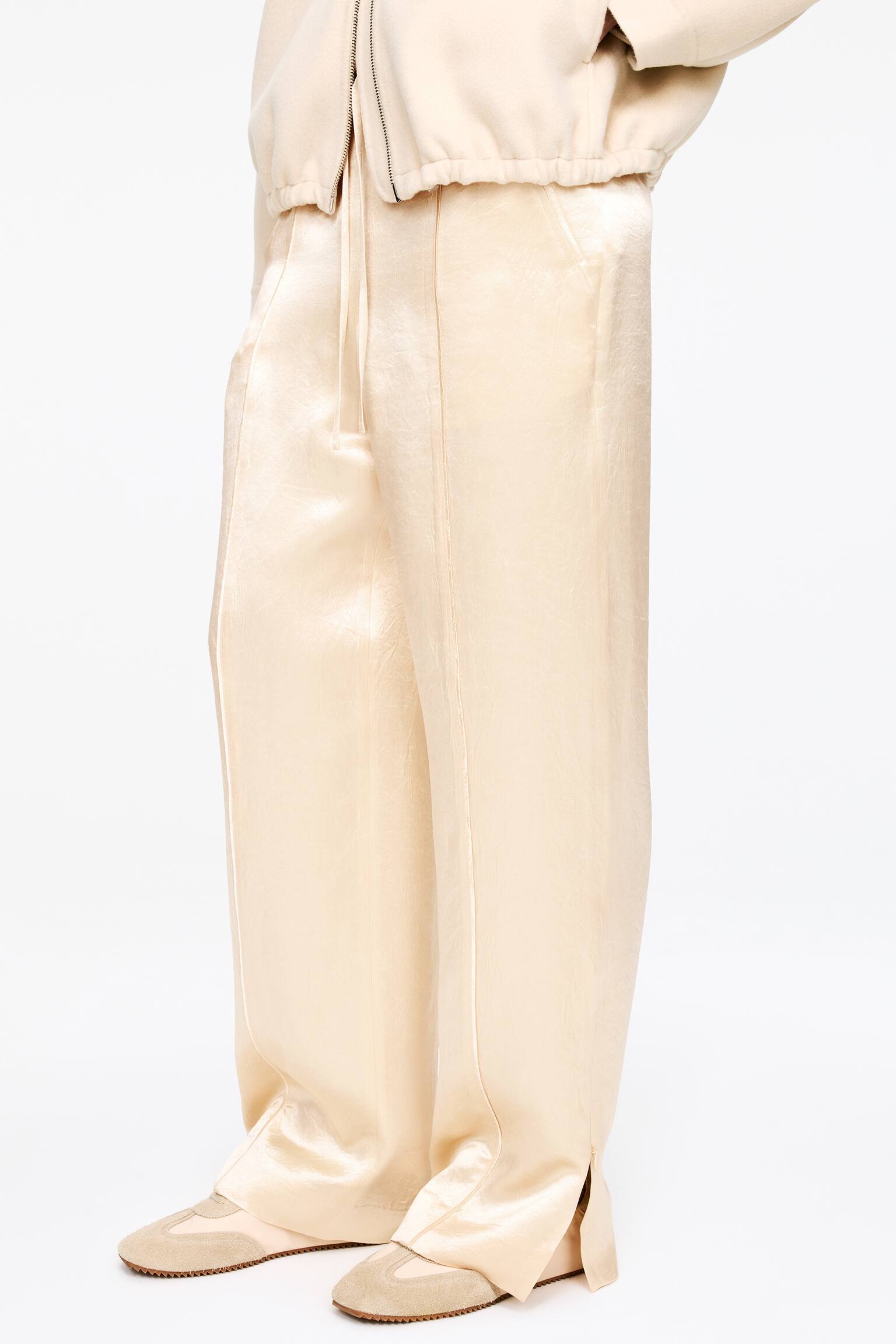 Pantalon en satin - Beige clair - 6