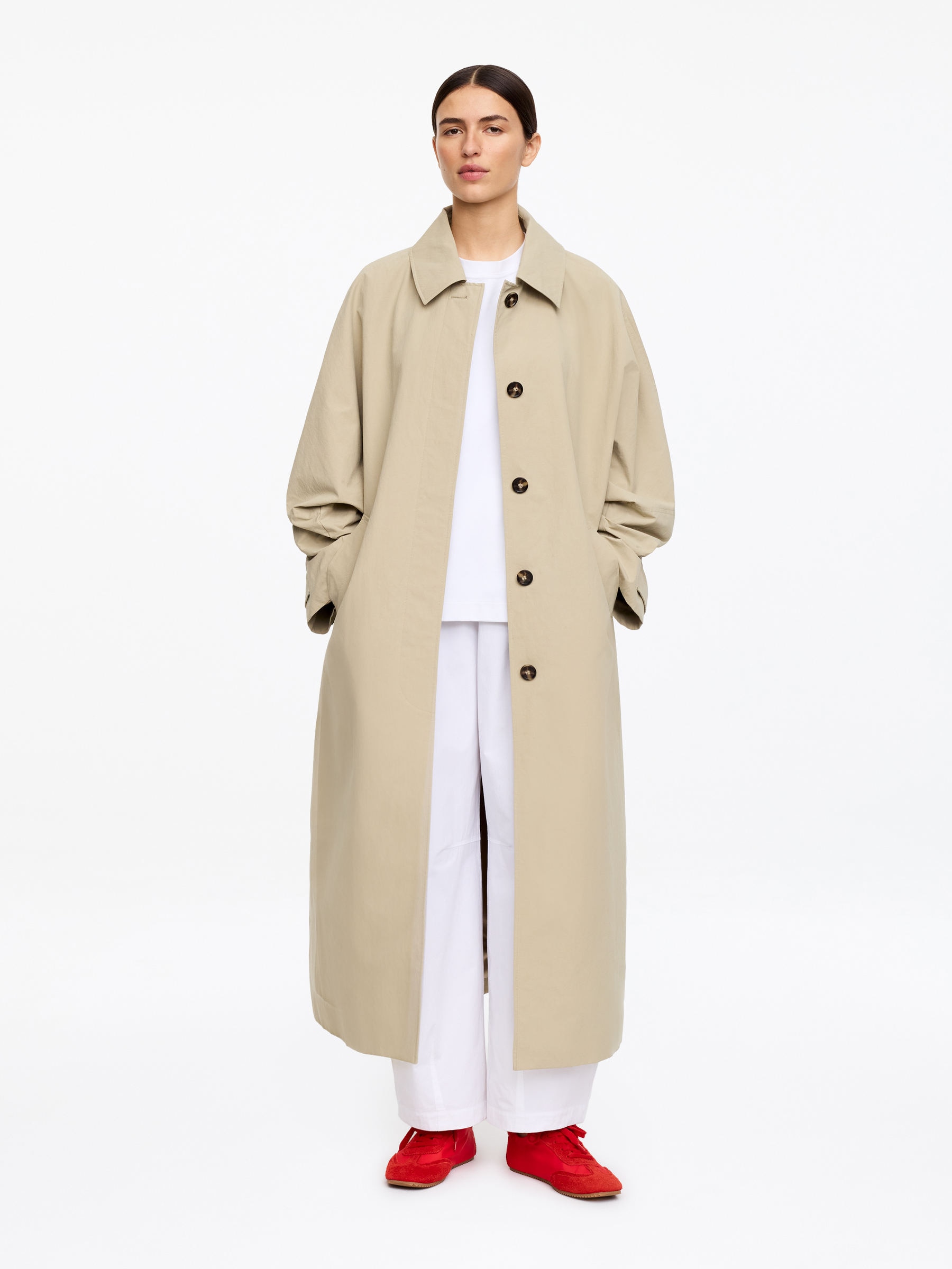 Sneaker aus Veloursleder und Nylon - Rot - Women - StillMedia/Lookbook - 8