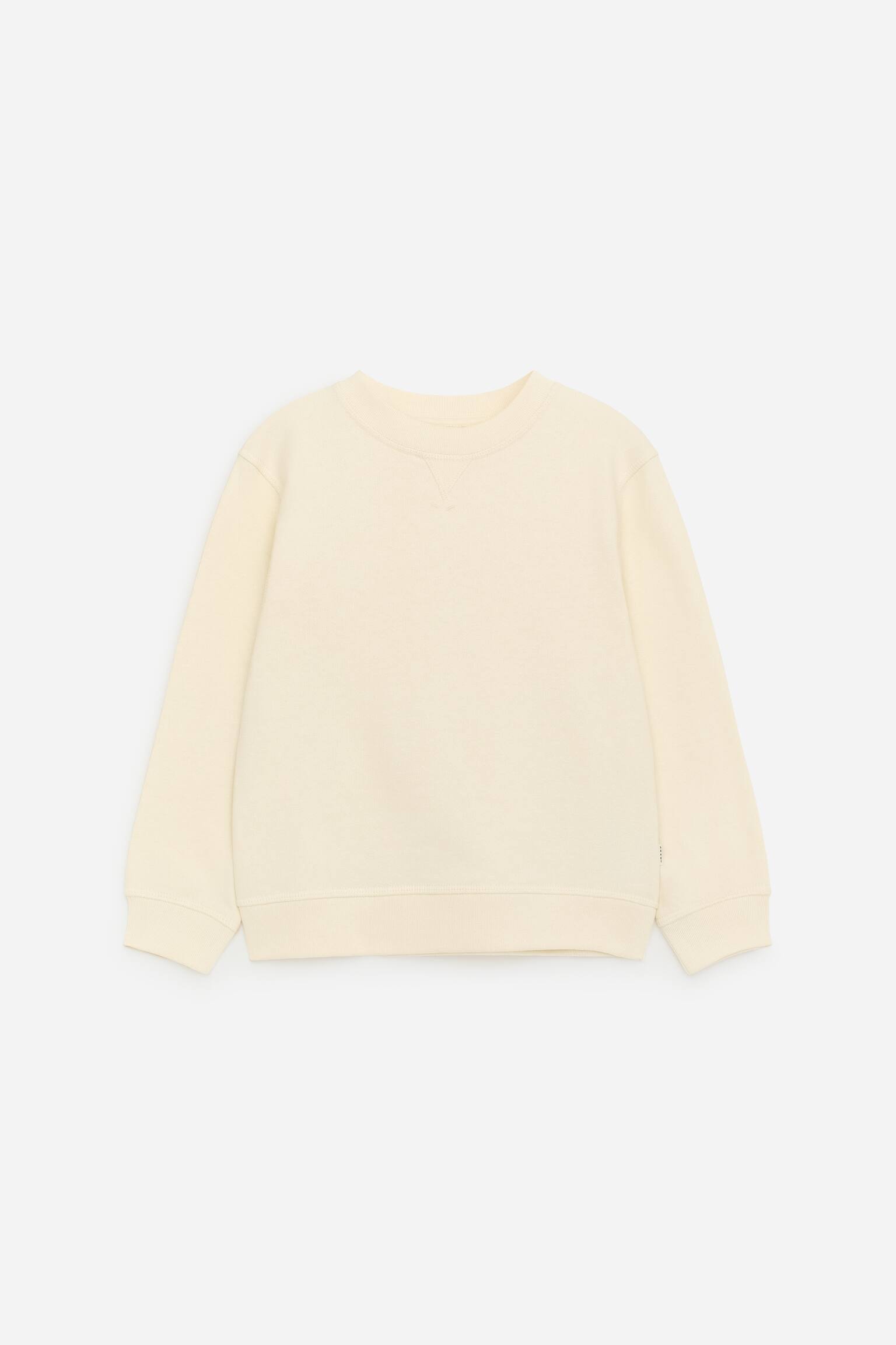 Sweat en tissu éponge-Jaune beurre - 1