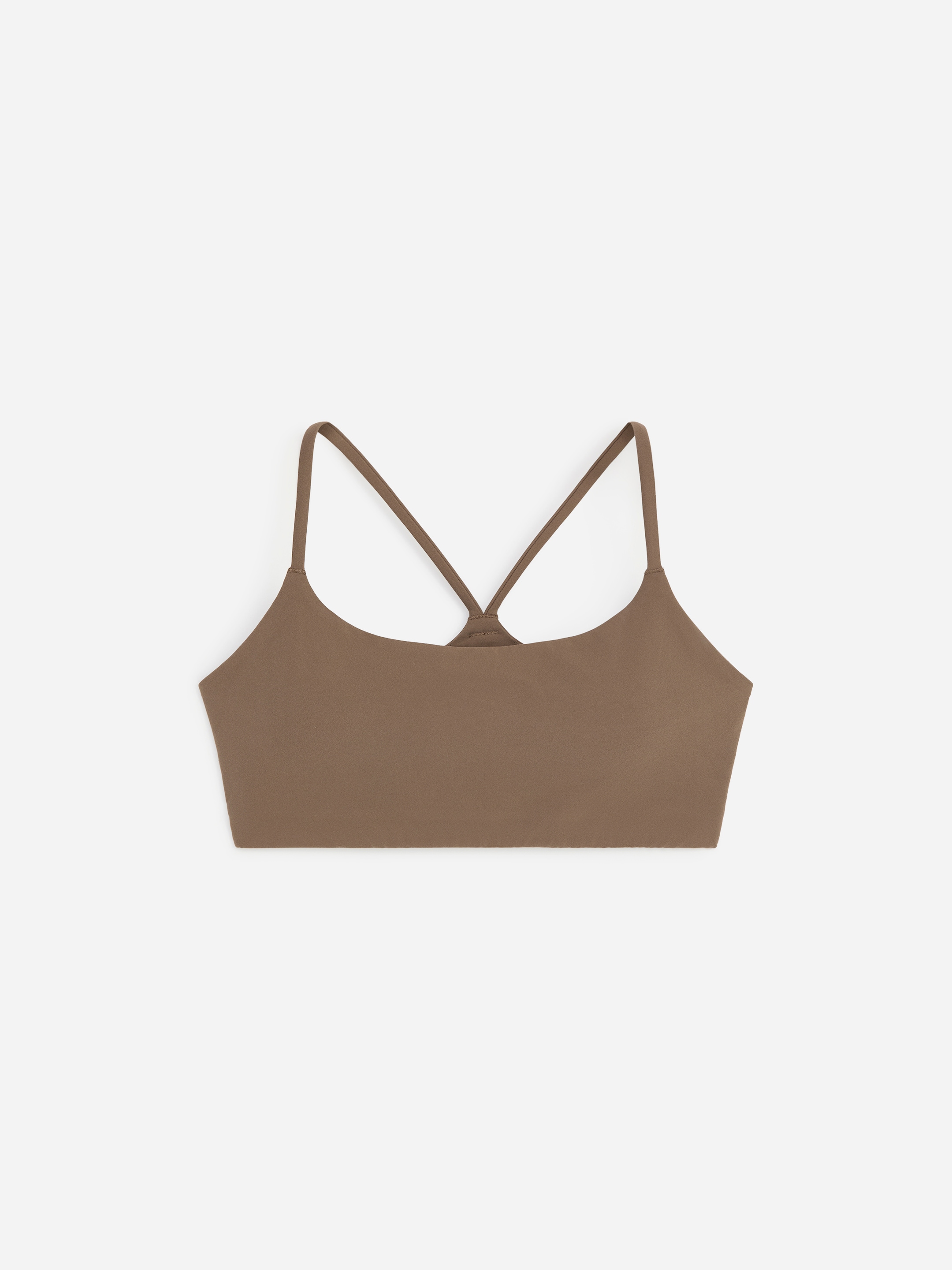 Biustonosz sportowy z elastycznego materiału - Szarobrązowy - Wąski fason - women - StillMedia/DescriptiveStillLife - 1