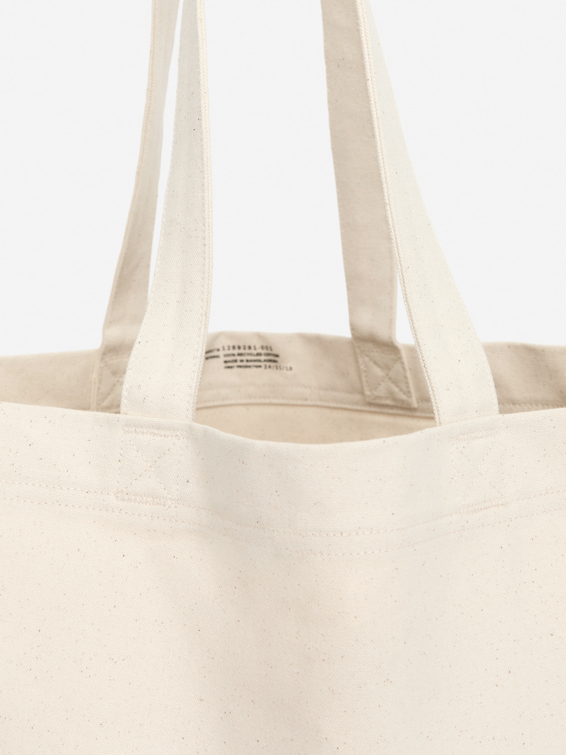 Agrandir l'image: Sac fourre-tout en toile ARKET - Blanc cassé/Noir - HOMME | H&M FR 6