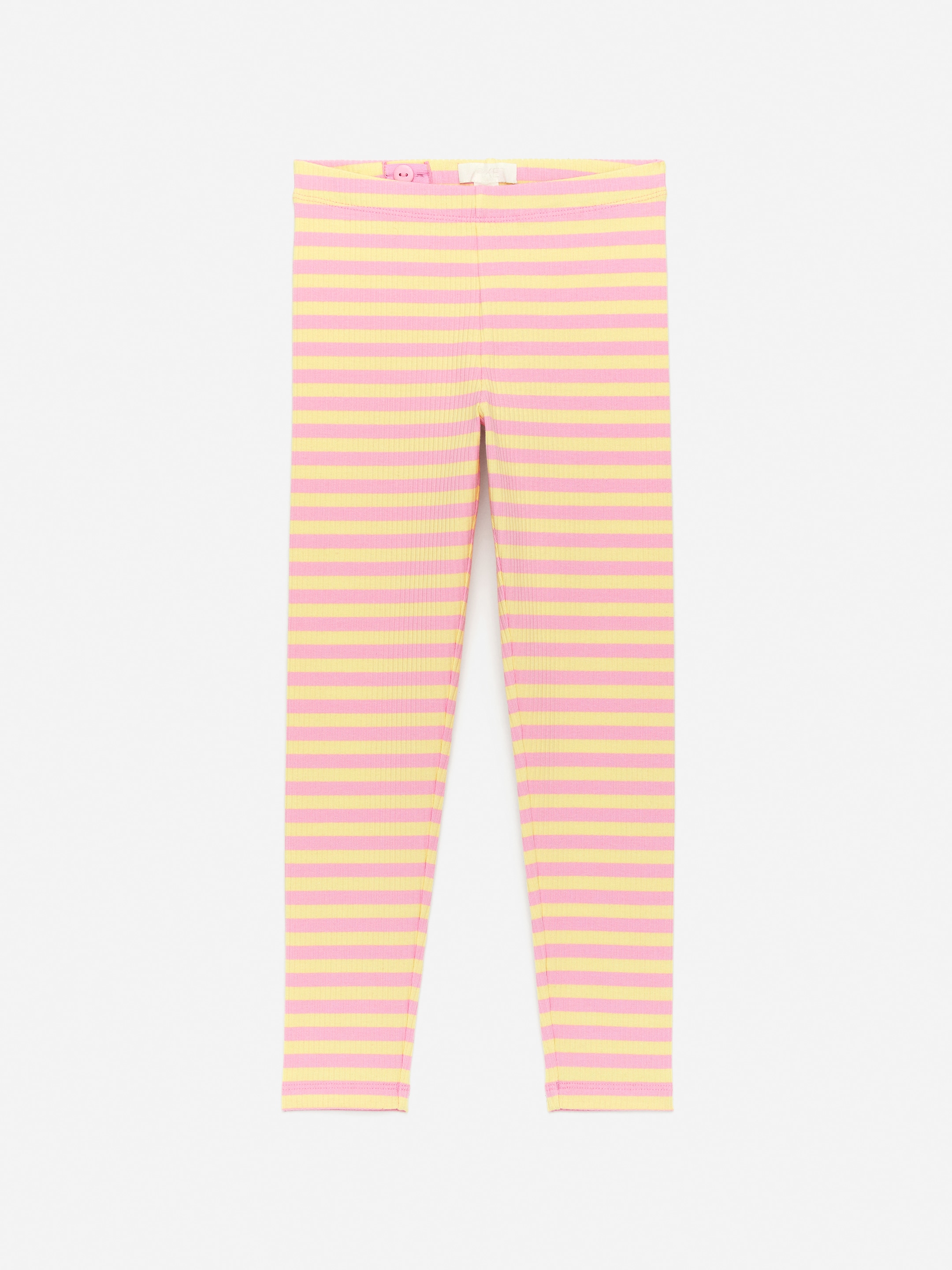 Gerippte Leggings - Rosa/Gelb - Slim Fit - Kinder - StillMedia/DescriptiveStillLife - 1