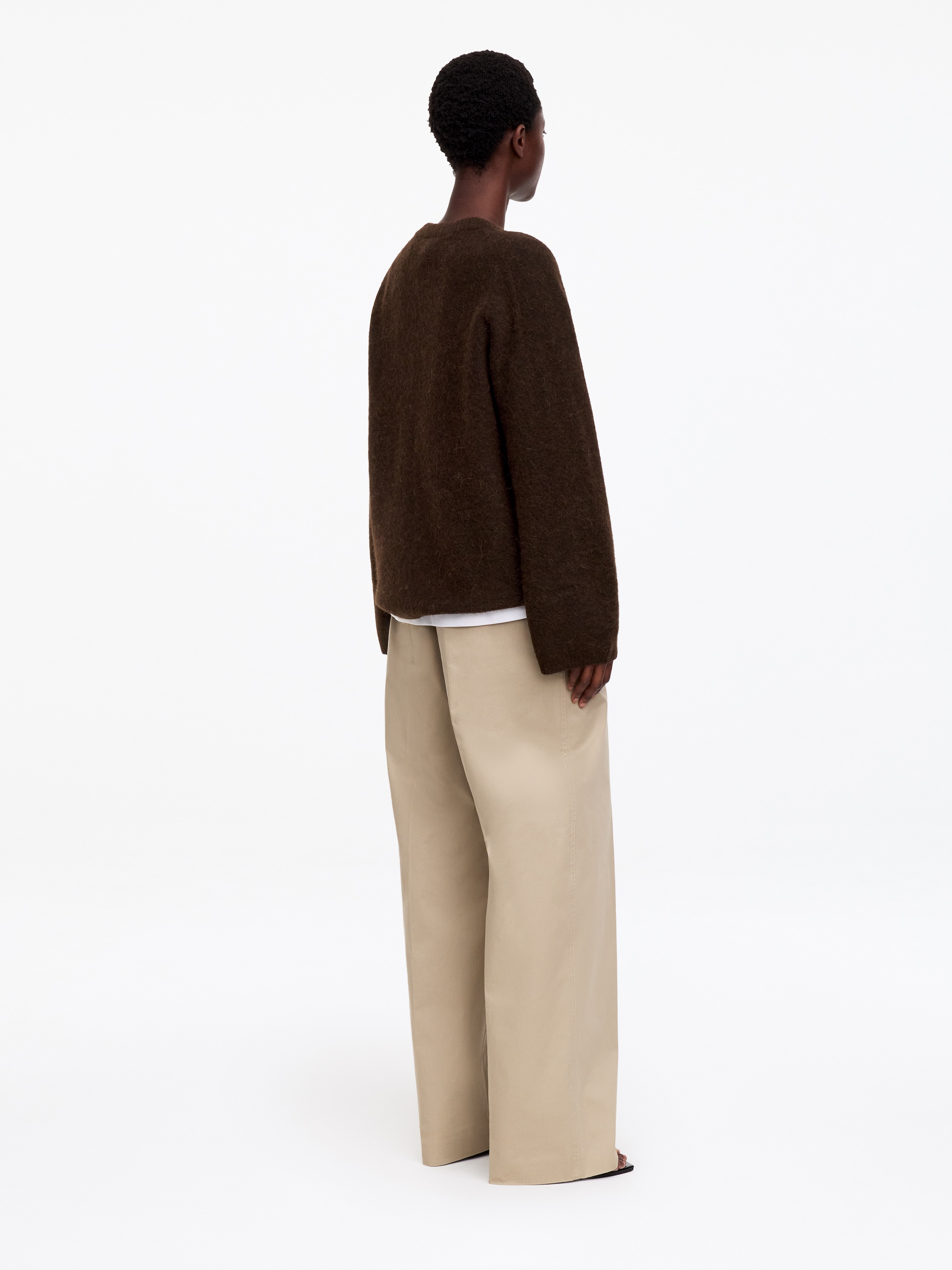Alpaca-Wool Blend Jumper - Dark Brown - Oversized - women - StillMedia/Lookbook - 18
