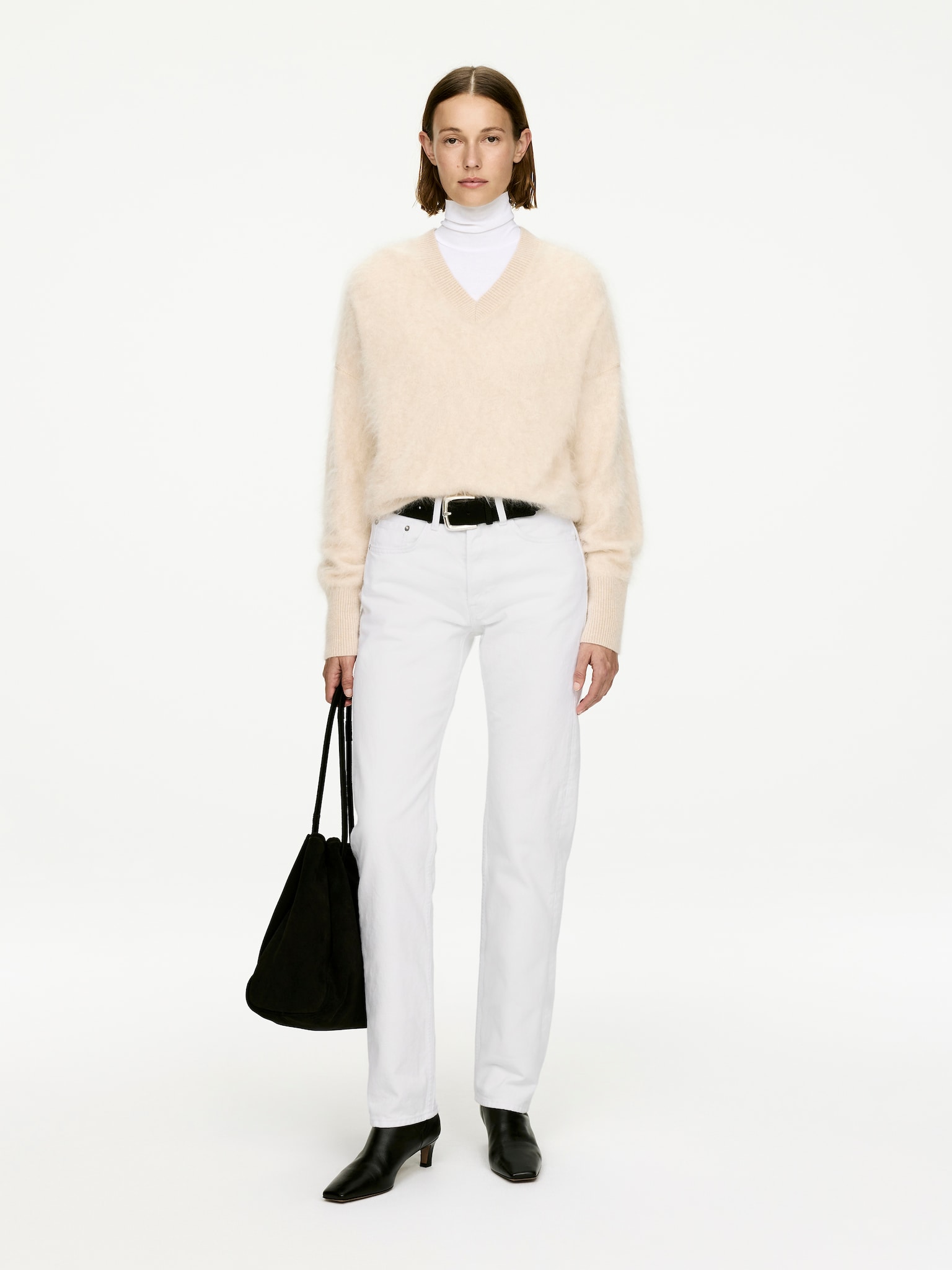 SNOW Straight Jeans - White/Dusty Blue - 1