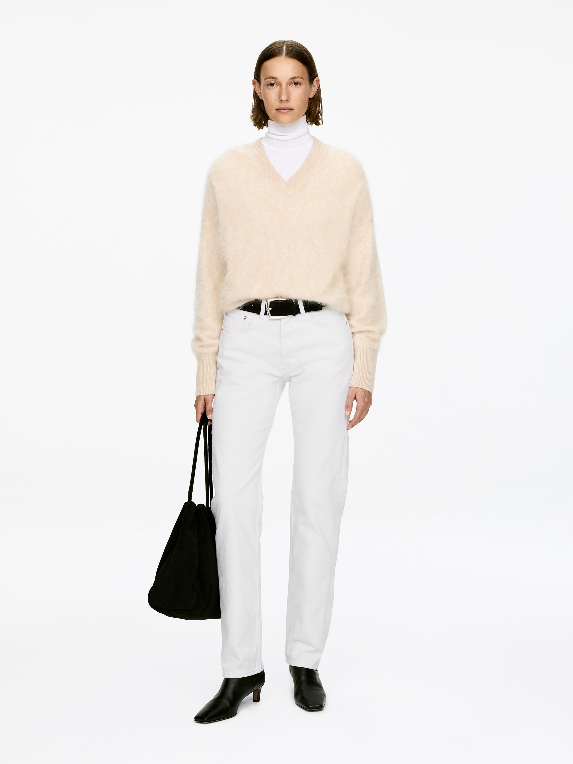 SNOW Straight Jeans-#EFEEEA-17196