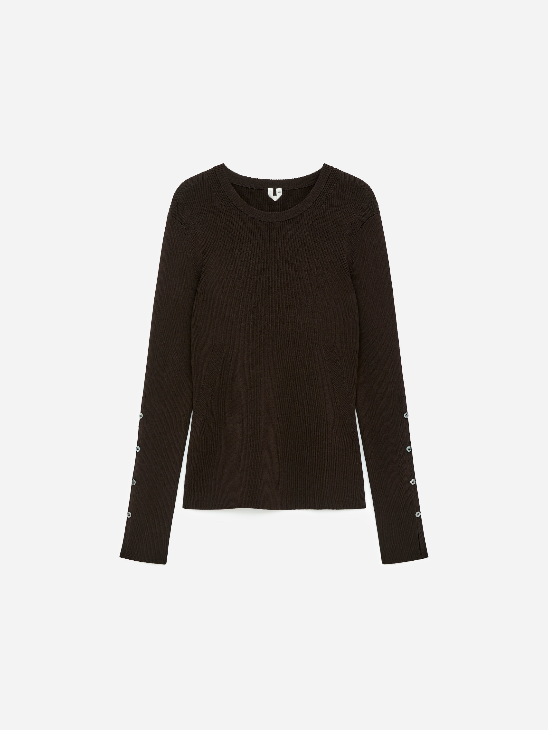 Geripptes Oberteil - Dunkelbraun