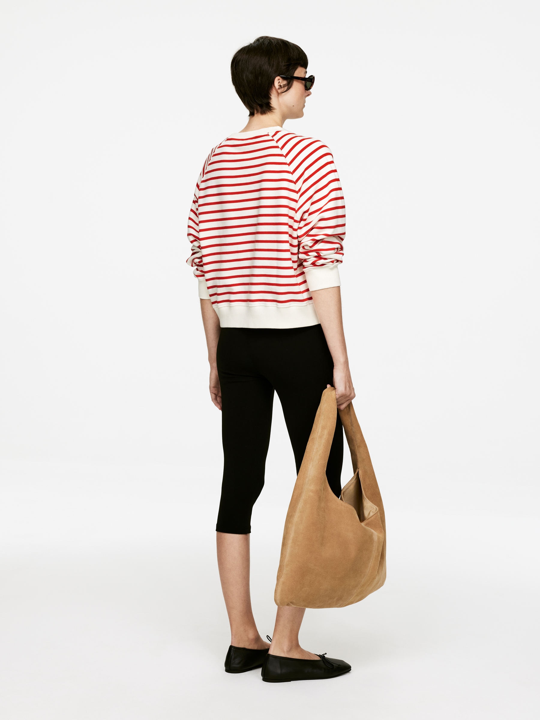 Terry Sweatshirt - White/Red - Regular fit - Women - StillMedia/Lookbook - 5